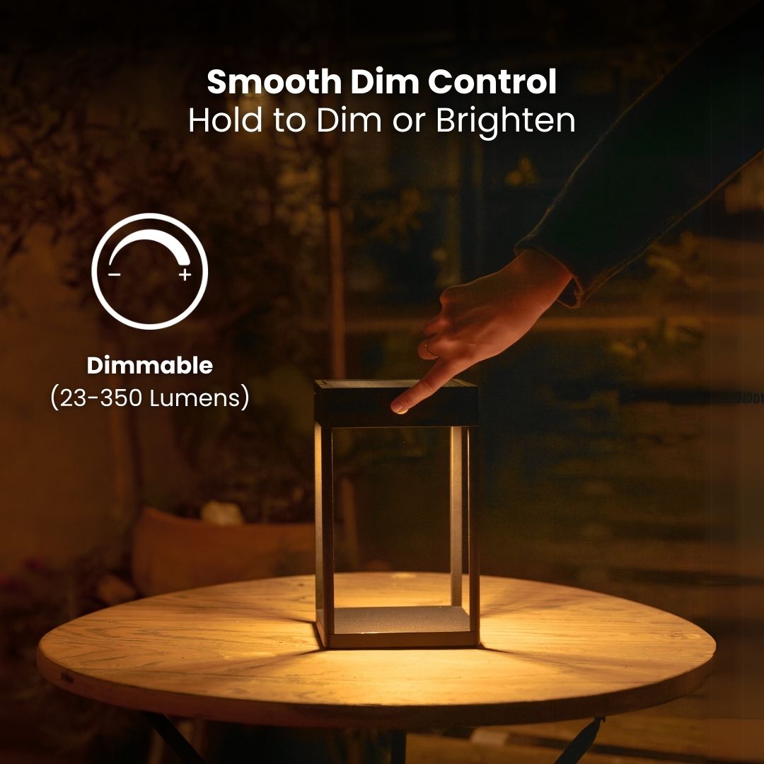 Litehouse Black CCT Outdoor Solar Lantern