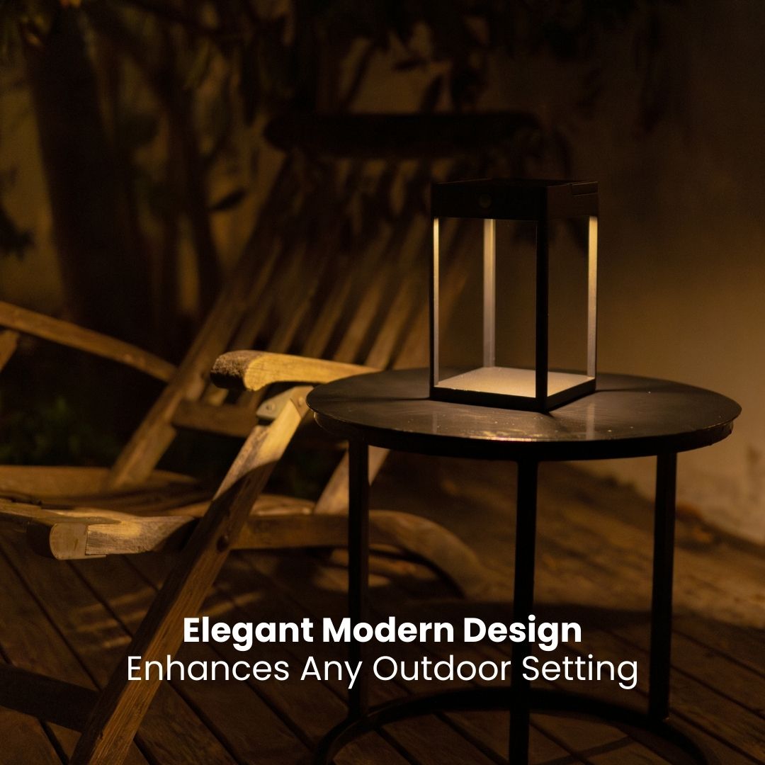 Litehouse Black CCT Outdoor Solar Lantern