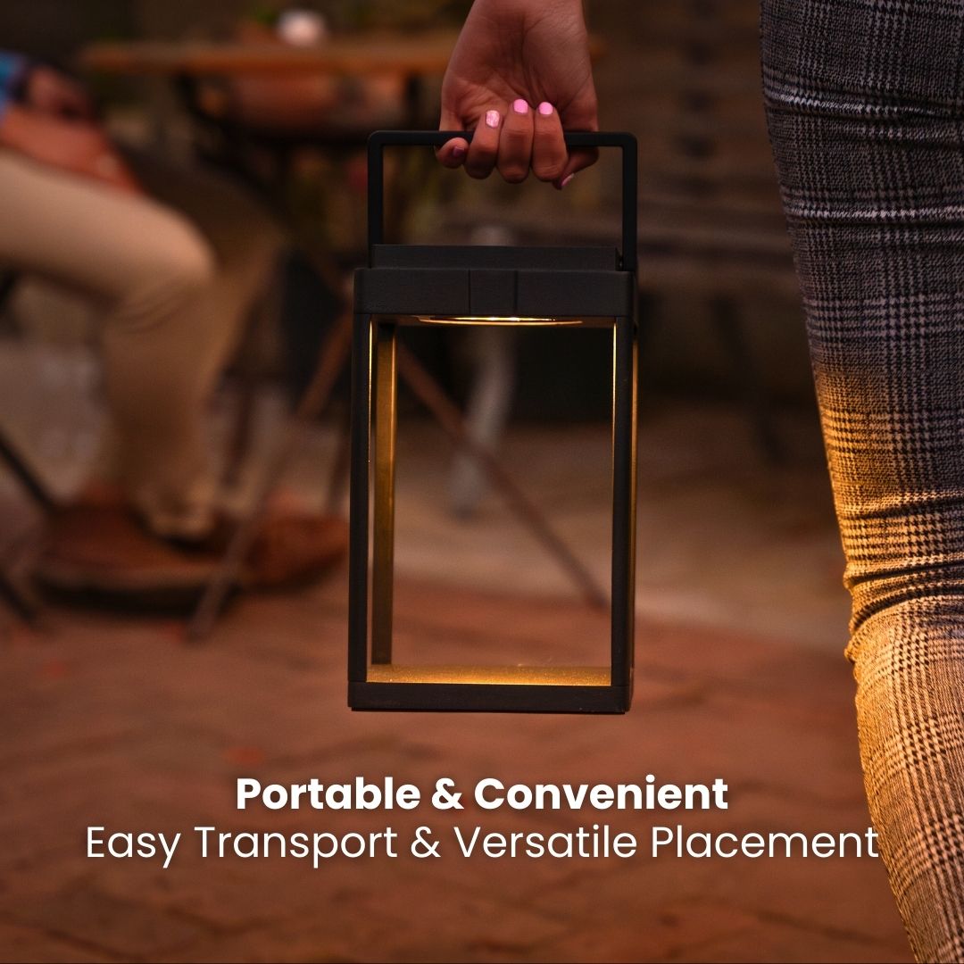 Litehouse Black CCT Outdoor Solar Lantern