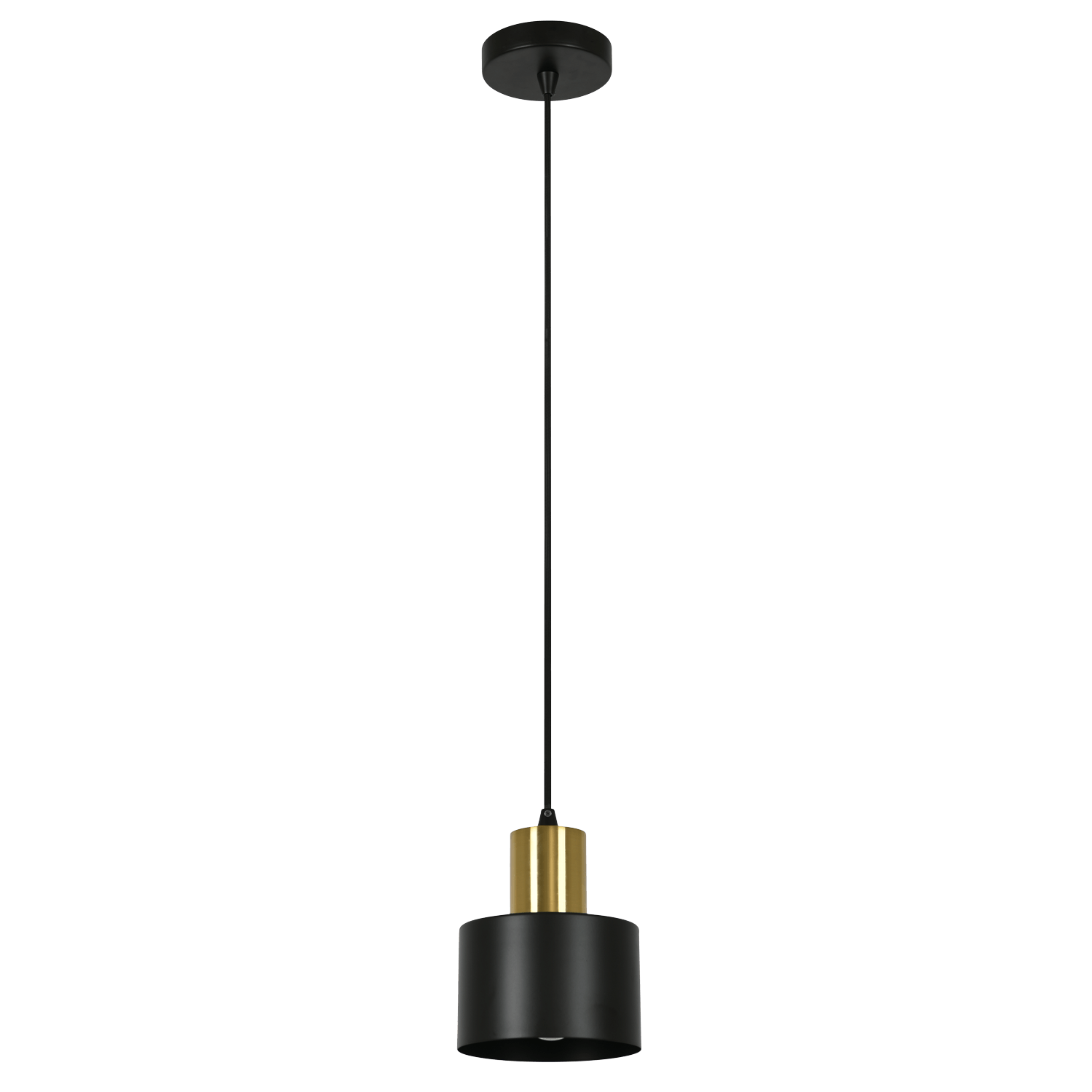 Lulu Black and Brass Gold 1 Light Pendant