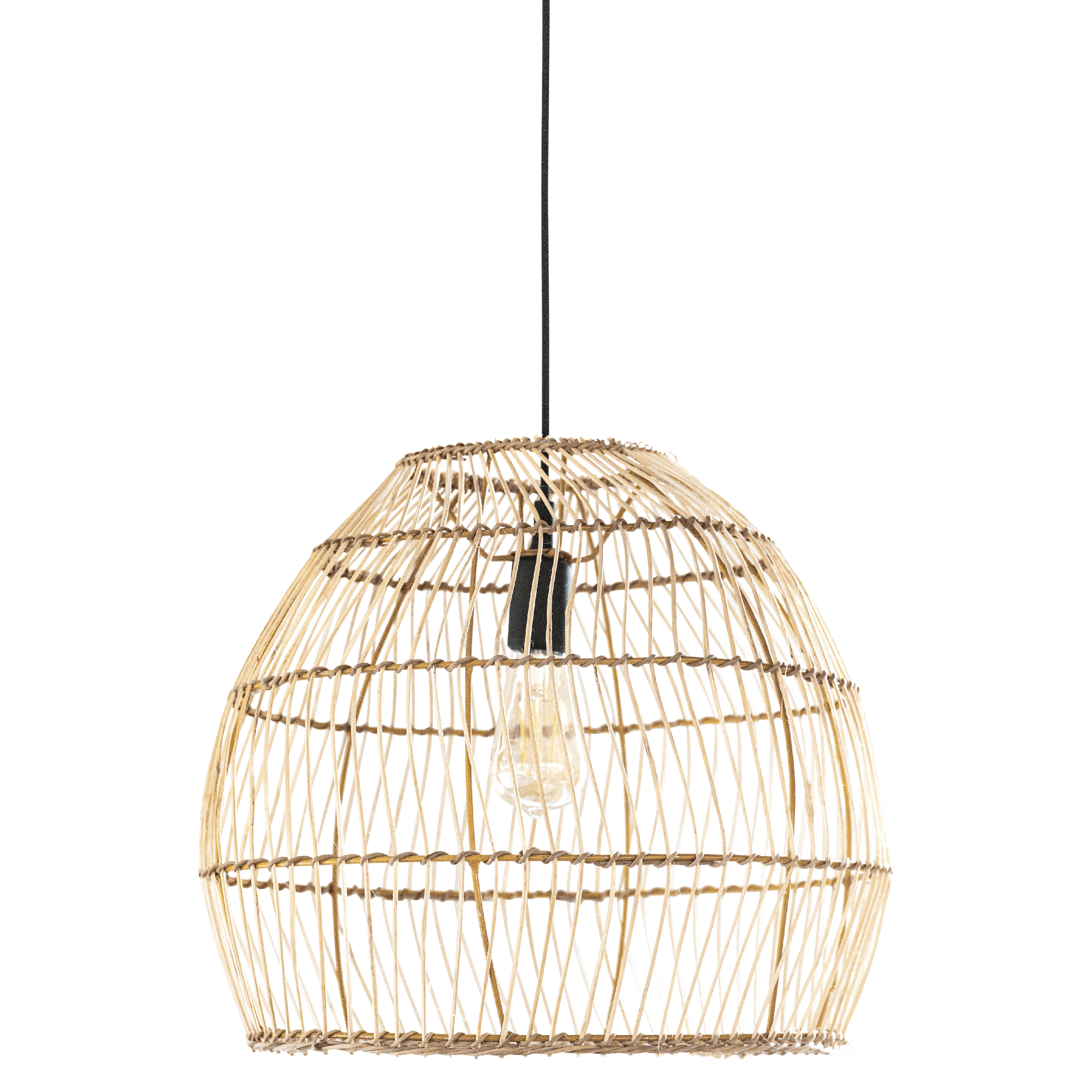 Lwandle Natural Hand Crafted Rattan Pendant Shade Only (Pendant Cord Excluded)