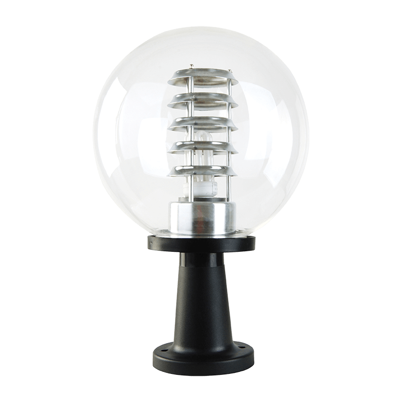 Madras Black Outdoor Pedestal with Clear Plastic Cover