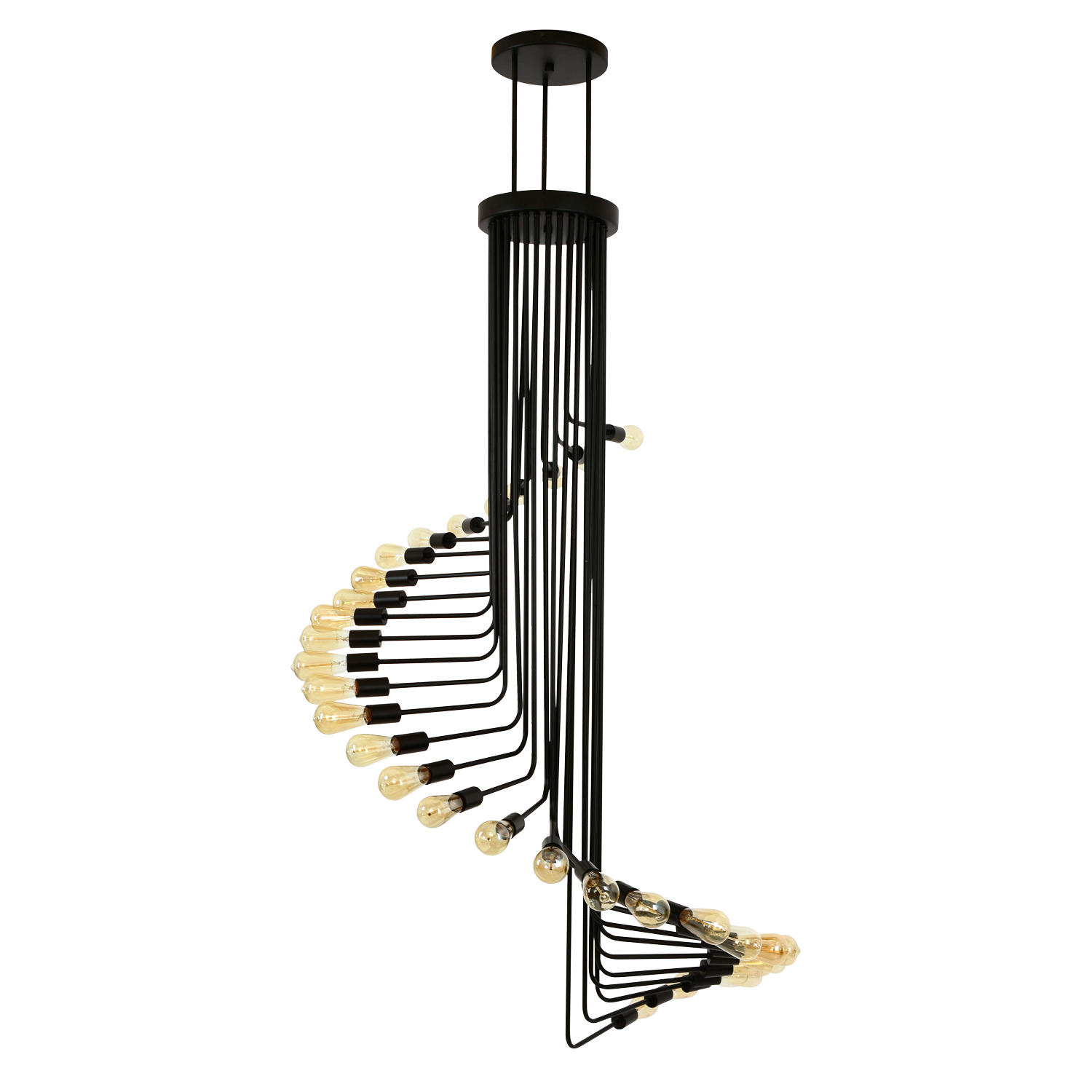 32 Light Black Double Volume Pendant