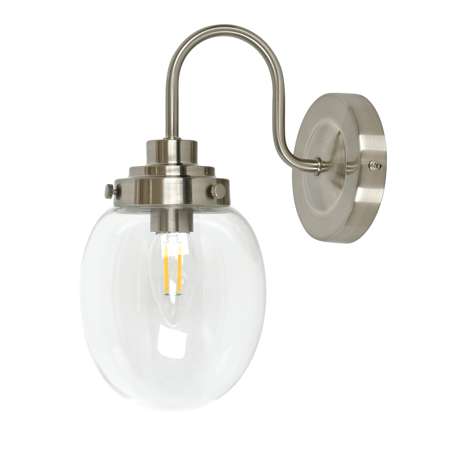 Brushed nickel wall light discount