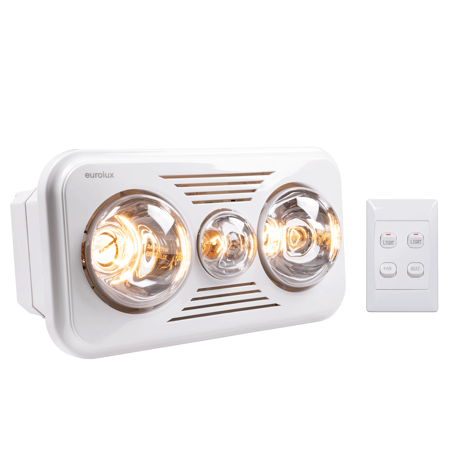 White Plastic 3 in 1 Bathroom Heater