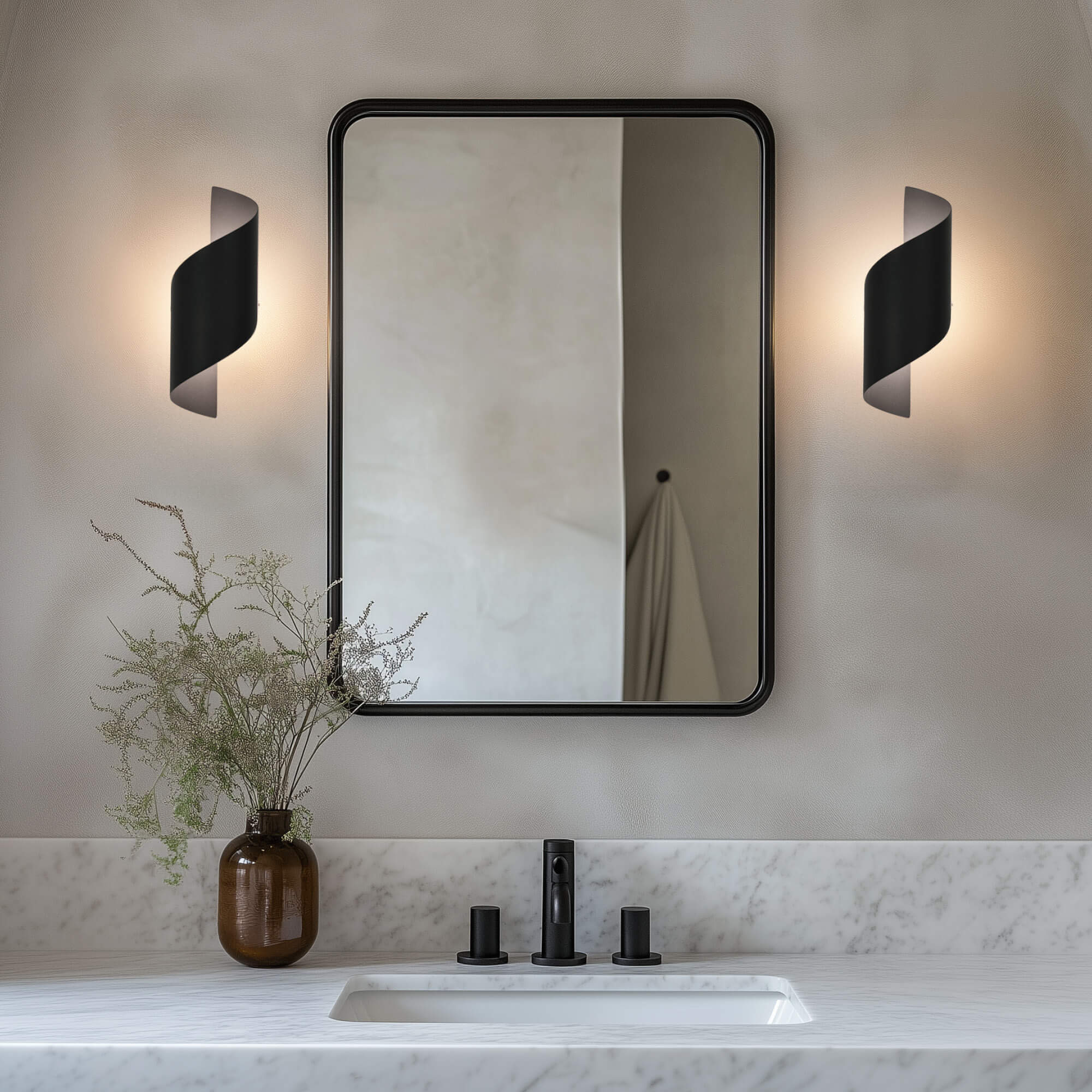 Zion Black 12W CCT LED Wall Light