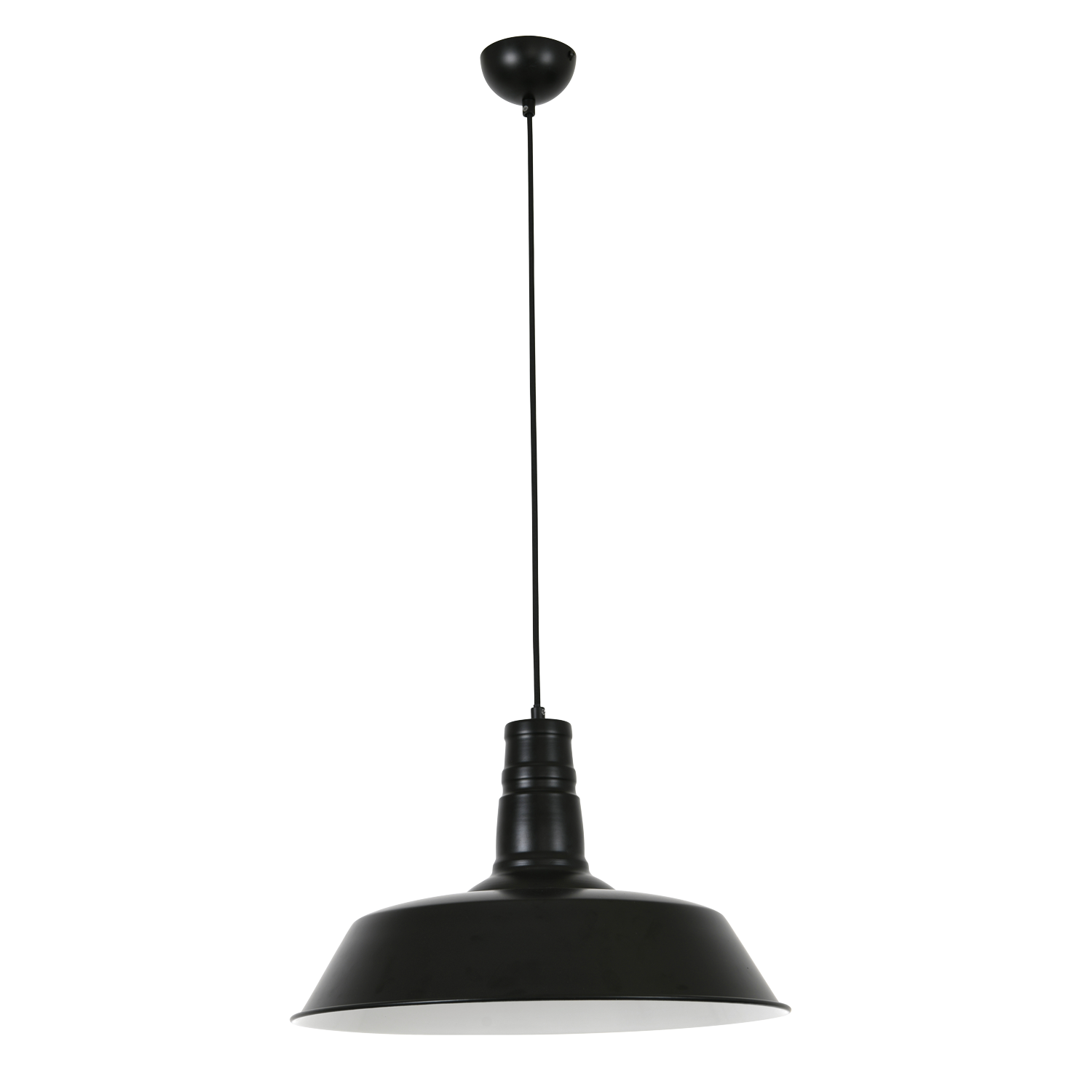 Matt Black Pendant with a white inner