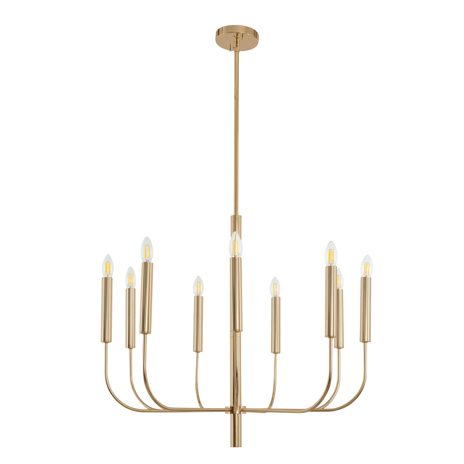 9 Light Champagne Gold Chandelier