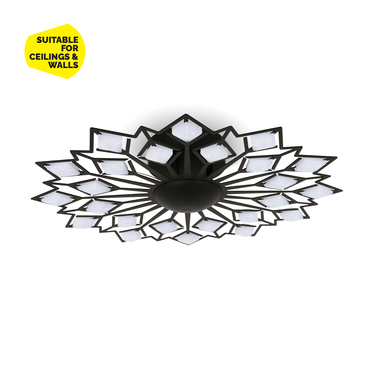 Katana 20W Black LED Ceiling Light