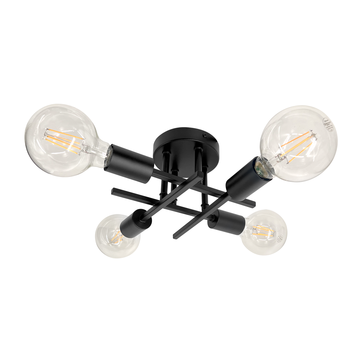 Olivia 4 Light Black Ceiling Light