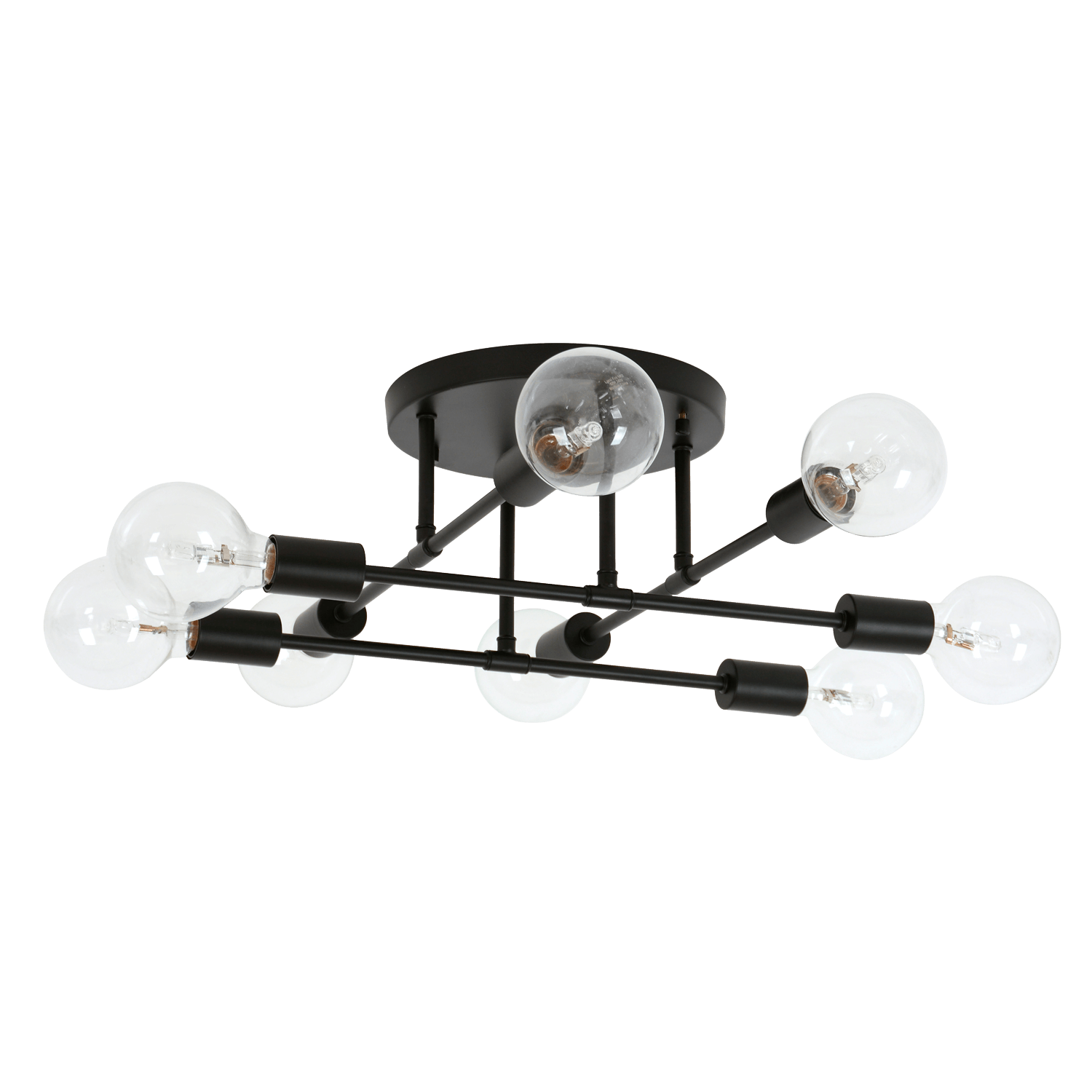 Olivia 8 Light Black Ceiling Light
