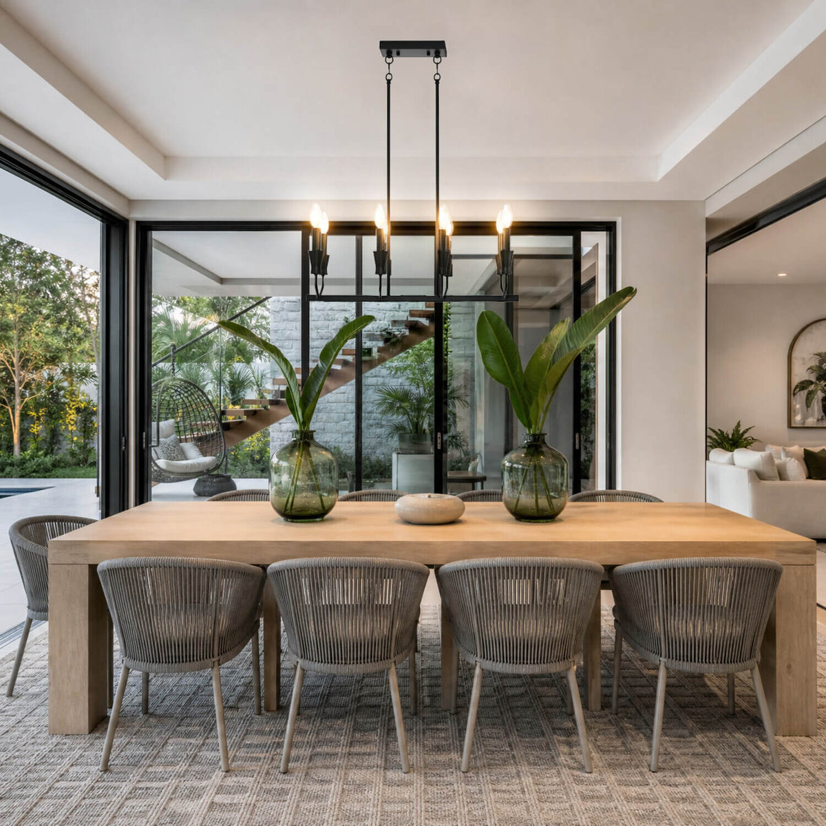 Dekota Black 8 Light Pendant