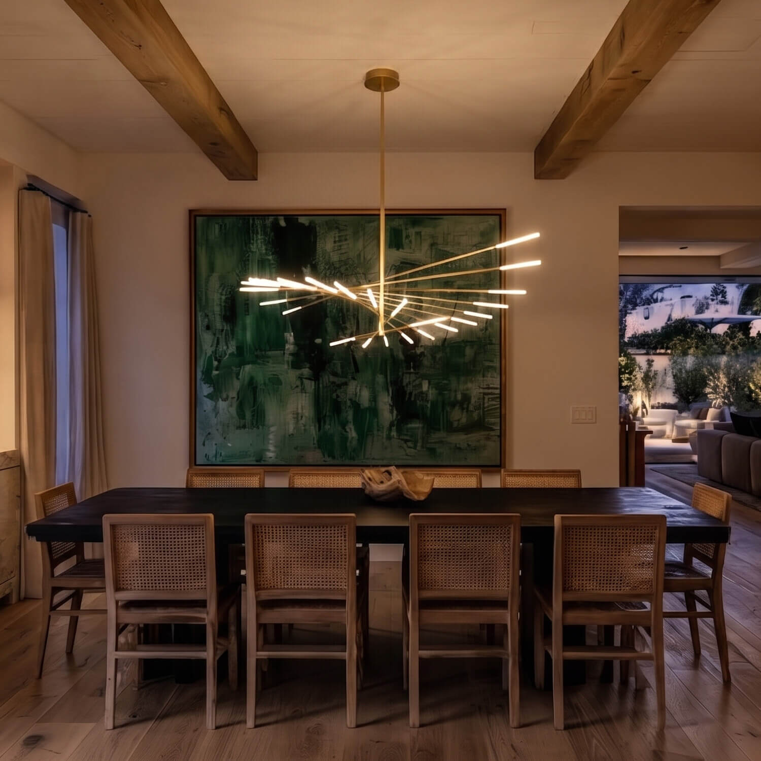 Voguing 50W Champagne Gold CCT LED Pendant