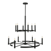 Blake Black 12 Light Chandelier