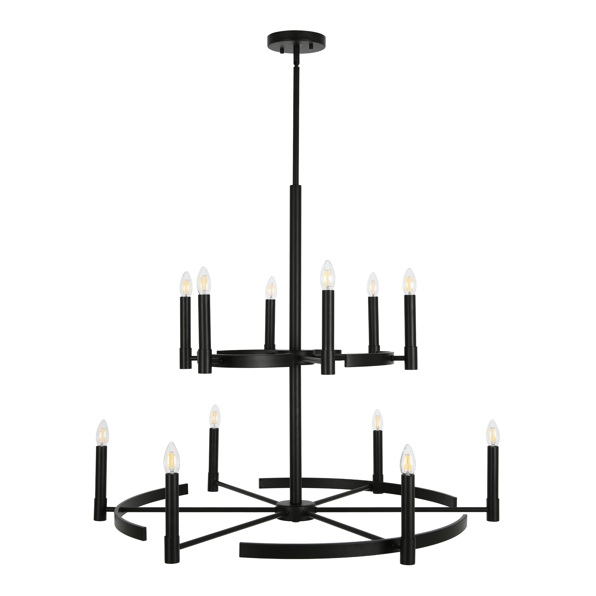 Blake Black 12 Light Chandelier