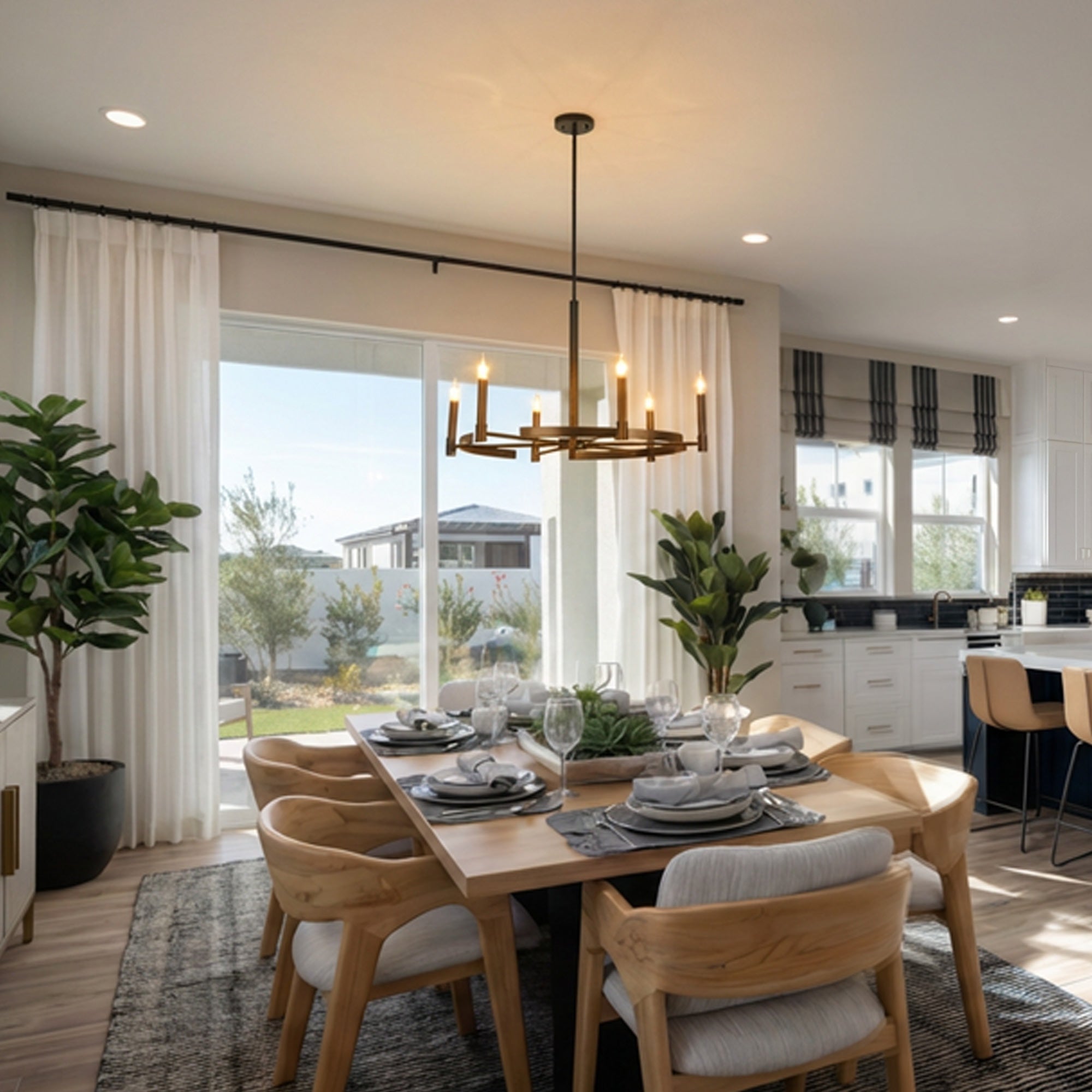 Blake 6 Light Black Chandelier