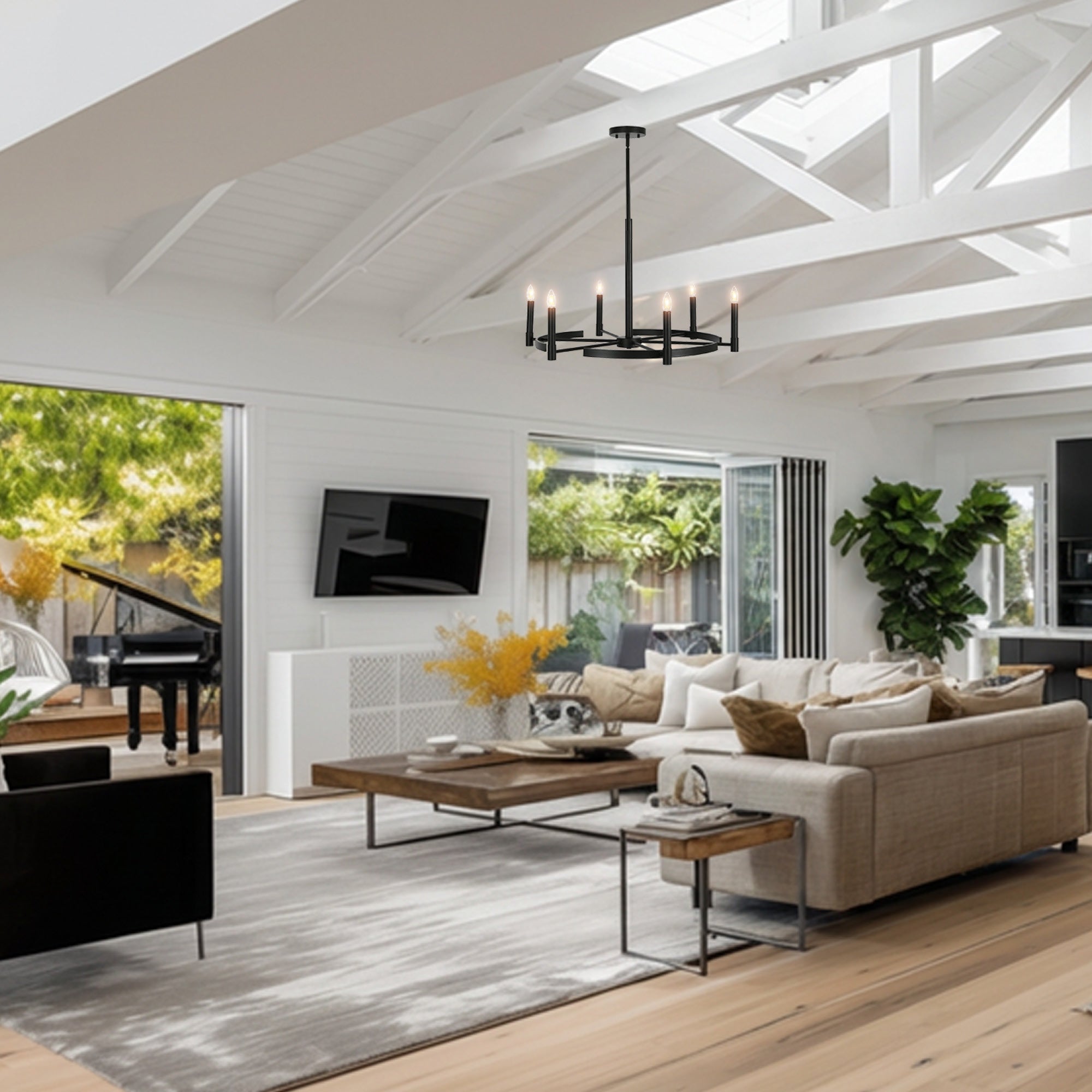 Blake Black 6 Light Chandelier