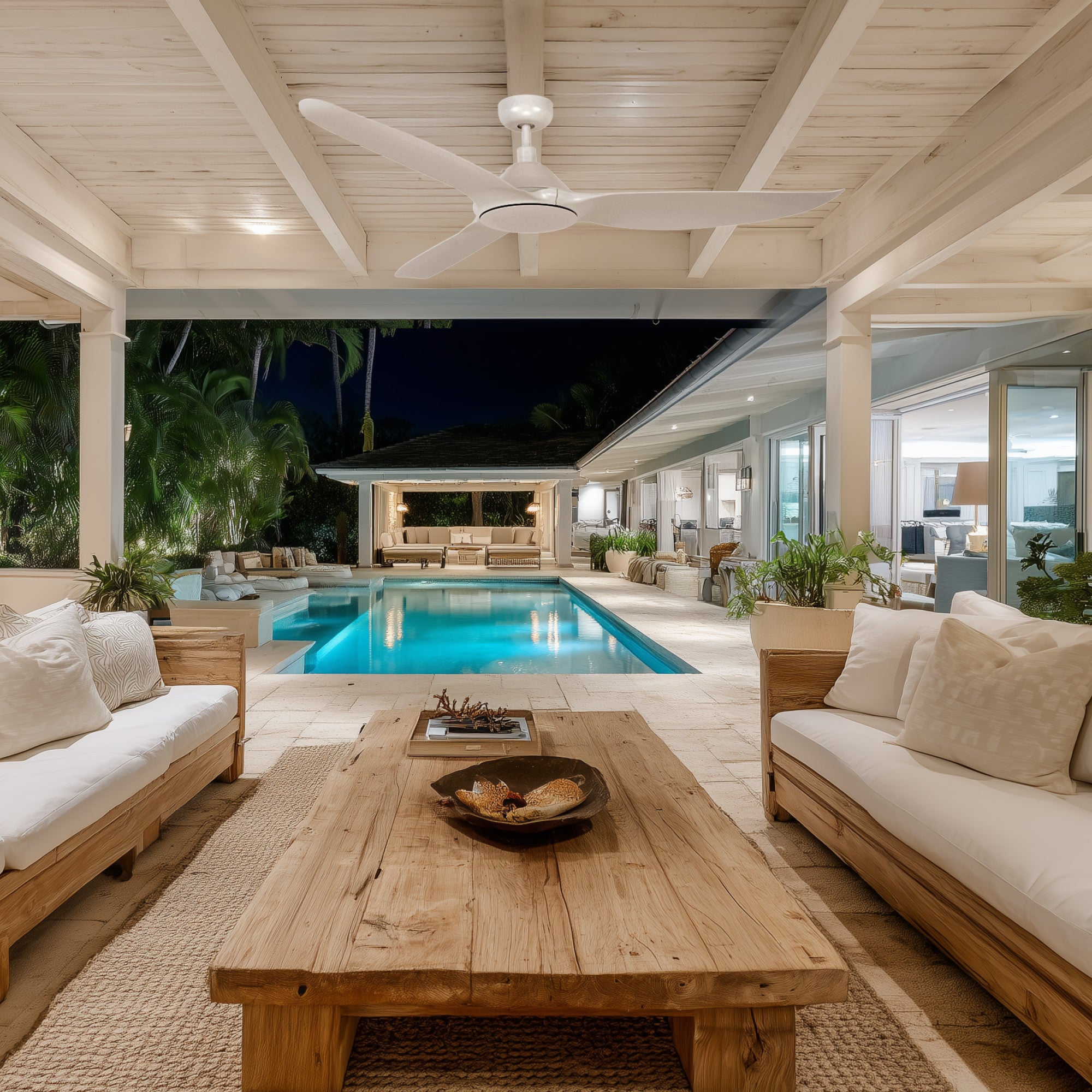 Pels White 80W Ceiling Fan with Remote Control