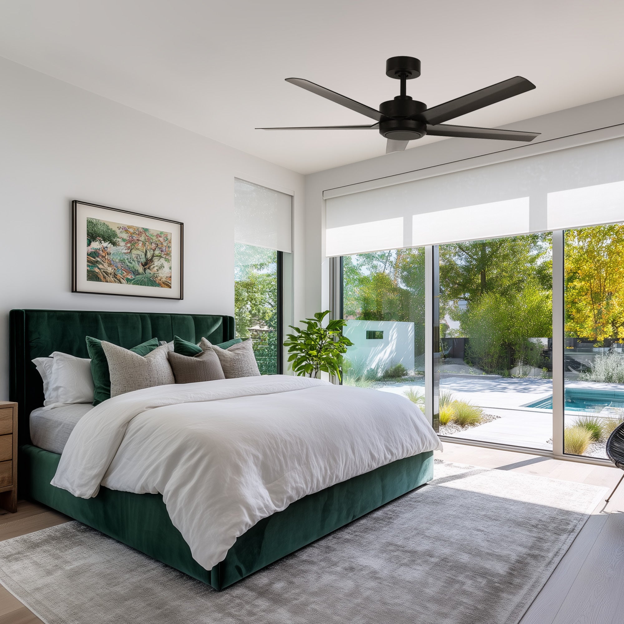 Raptor Black 40W DC Ceiling Fan with Remote Control
