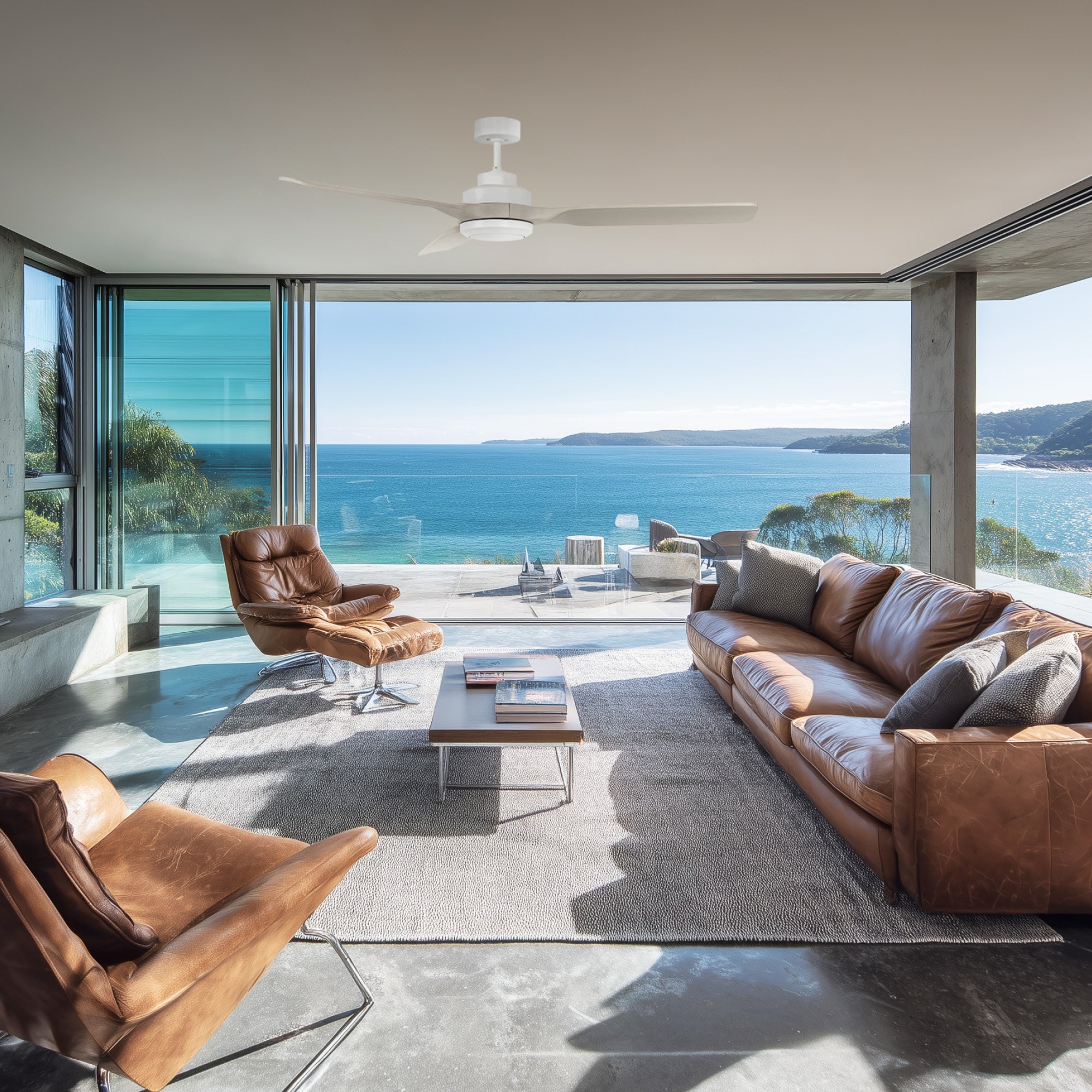 Cardinal White 80W Ceiling Fan with Remote Control