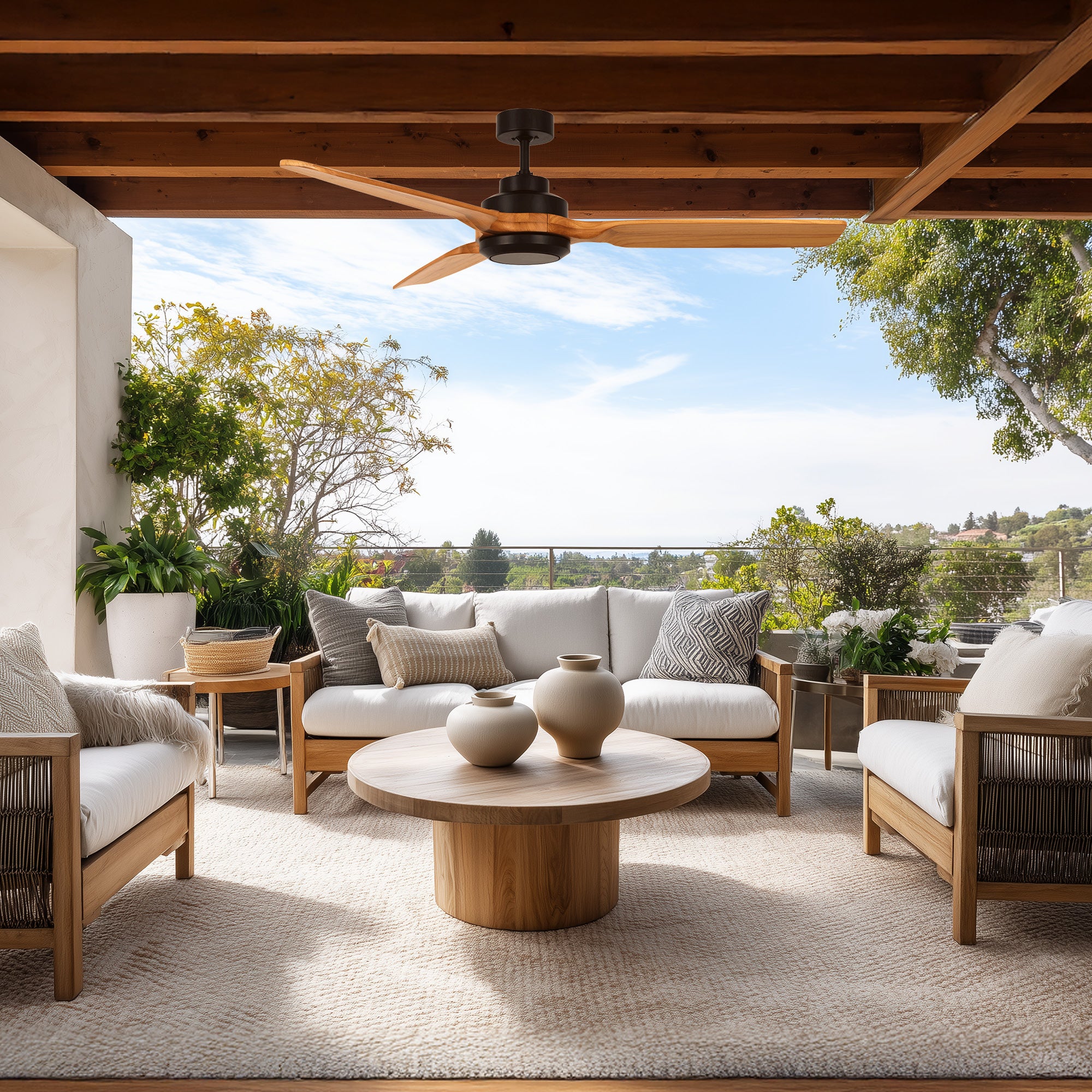 Cardinal Black 80W Ceiling Fan with Remote Control