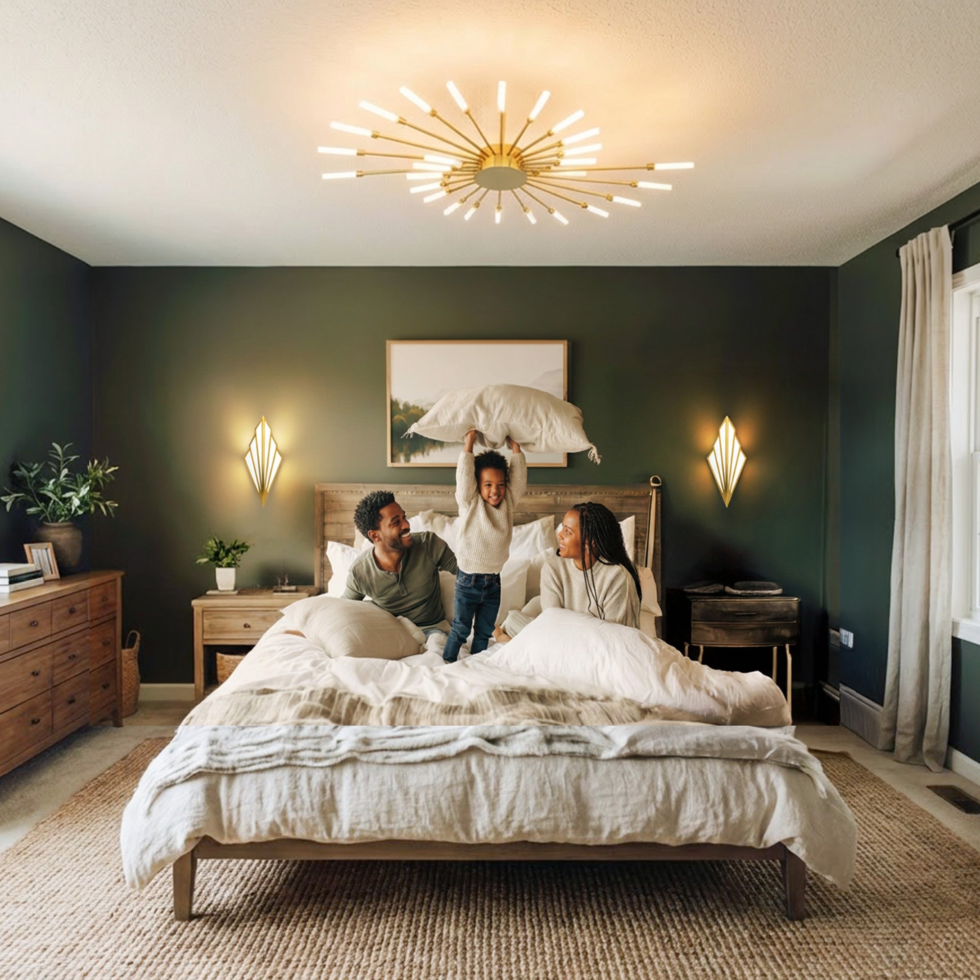 Vogue Champagne Gold 36W CCT LED Ceiling Light