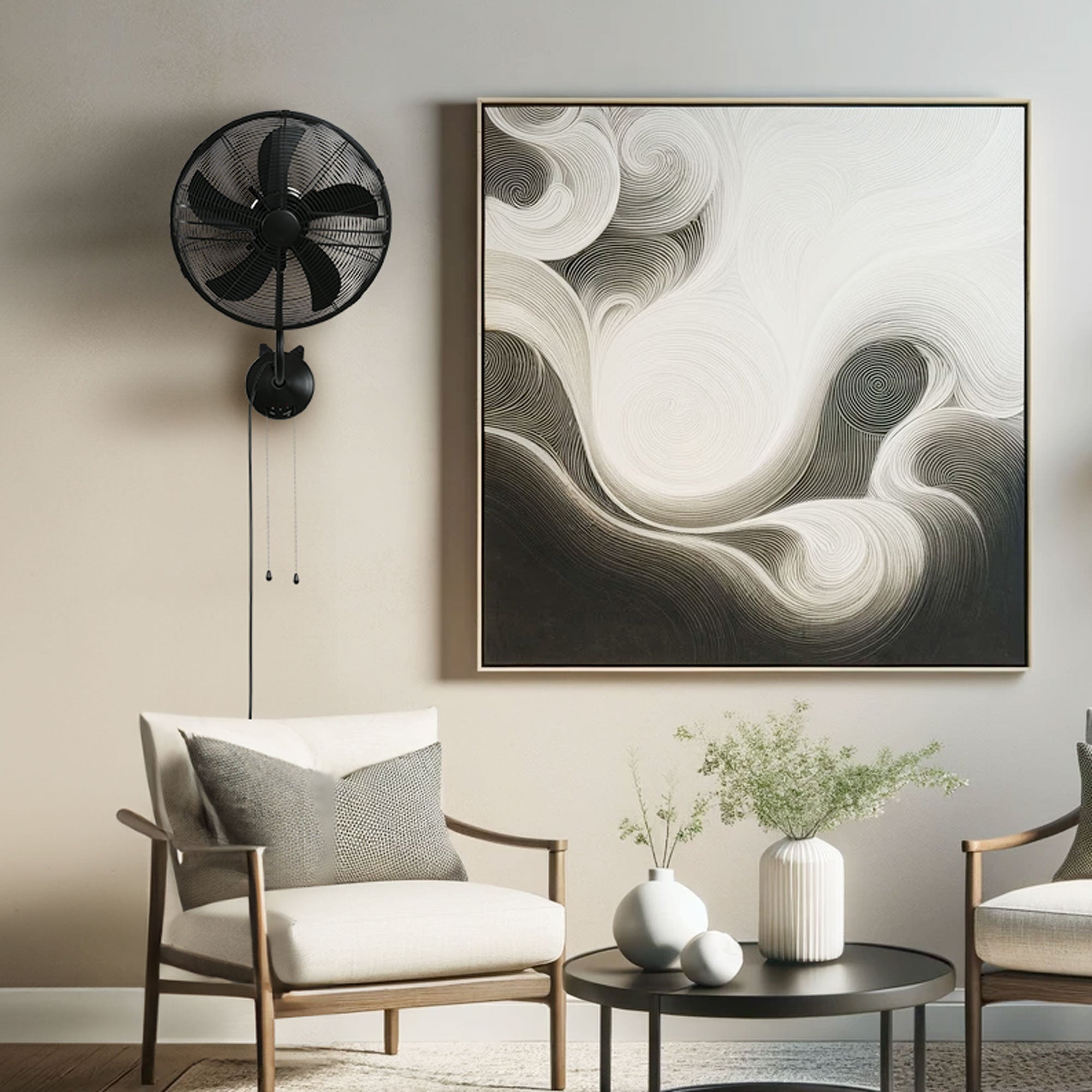 Black Wall Fan