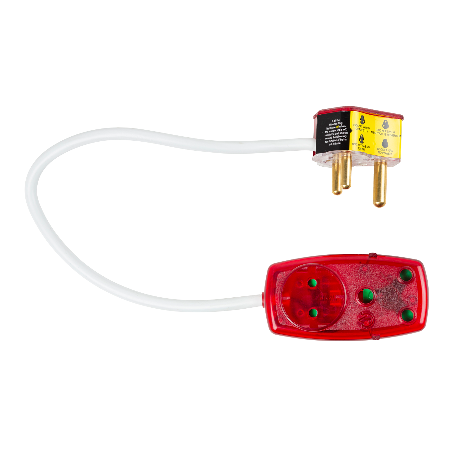 Dual-Outlet Integrated Surge Protector short extension Plug