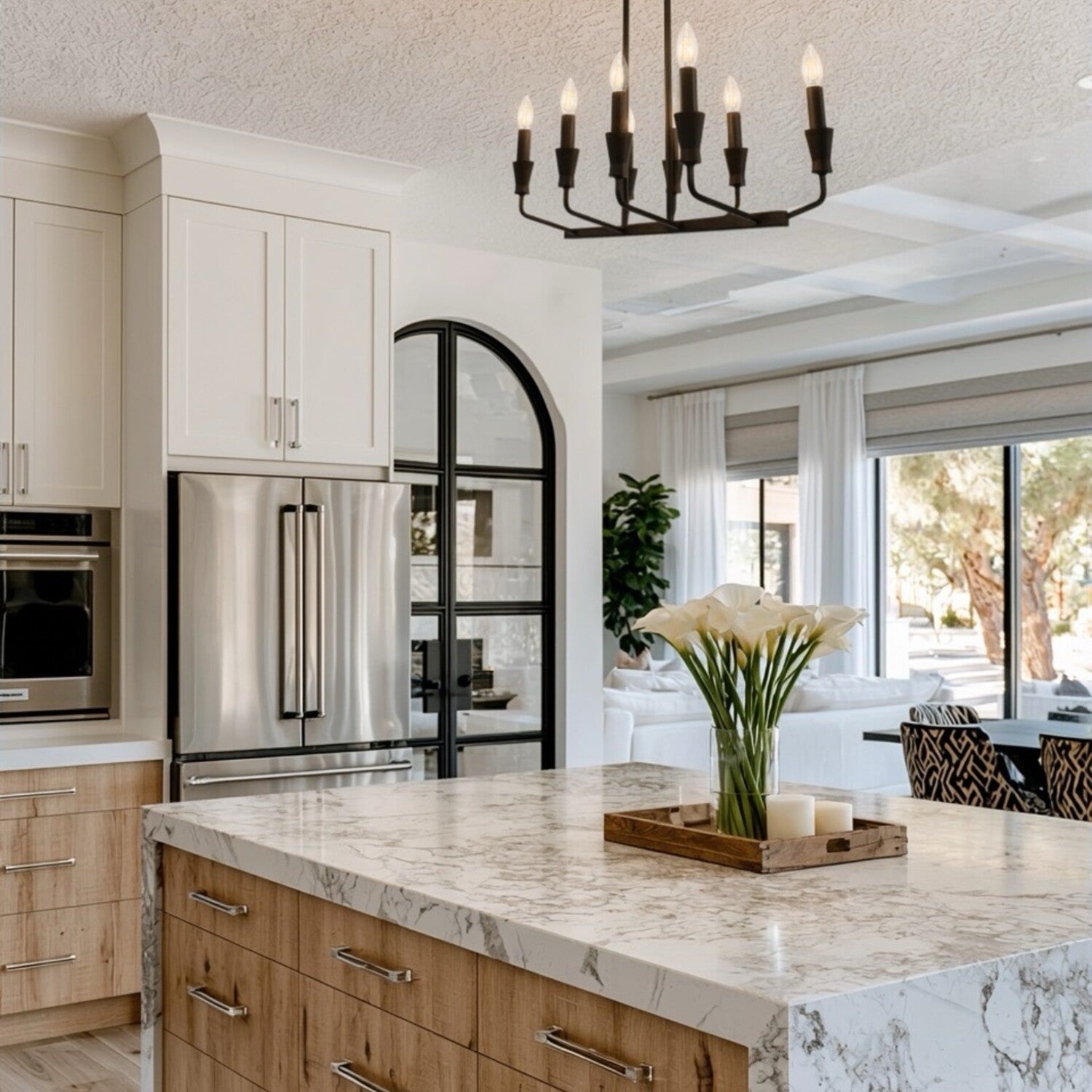 Dekota 8 Light Black Pendant