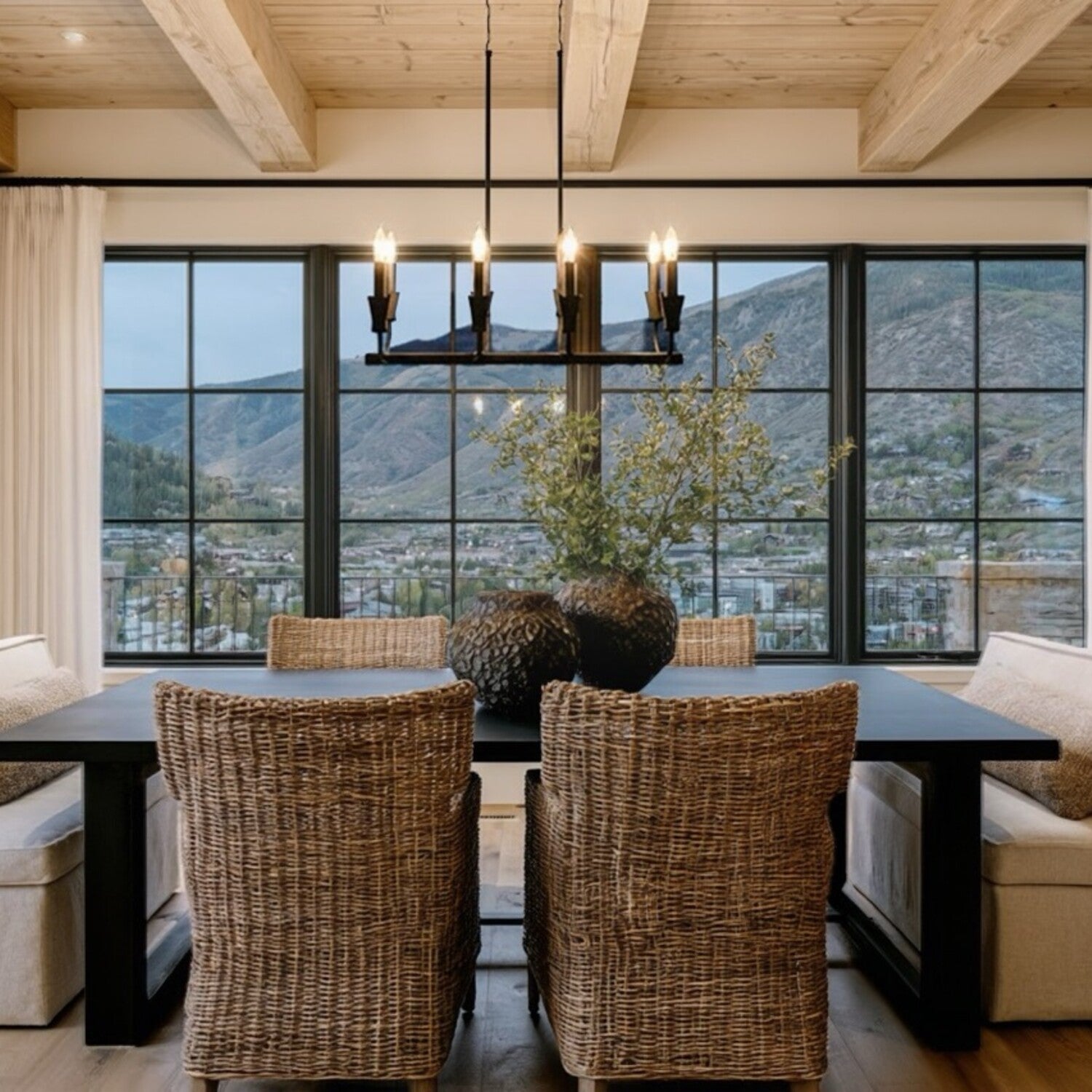 Dekota 8 Light Black Pendant
