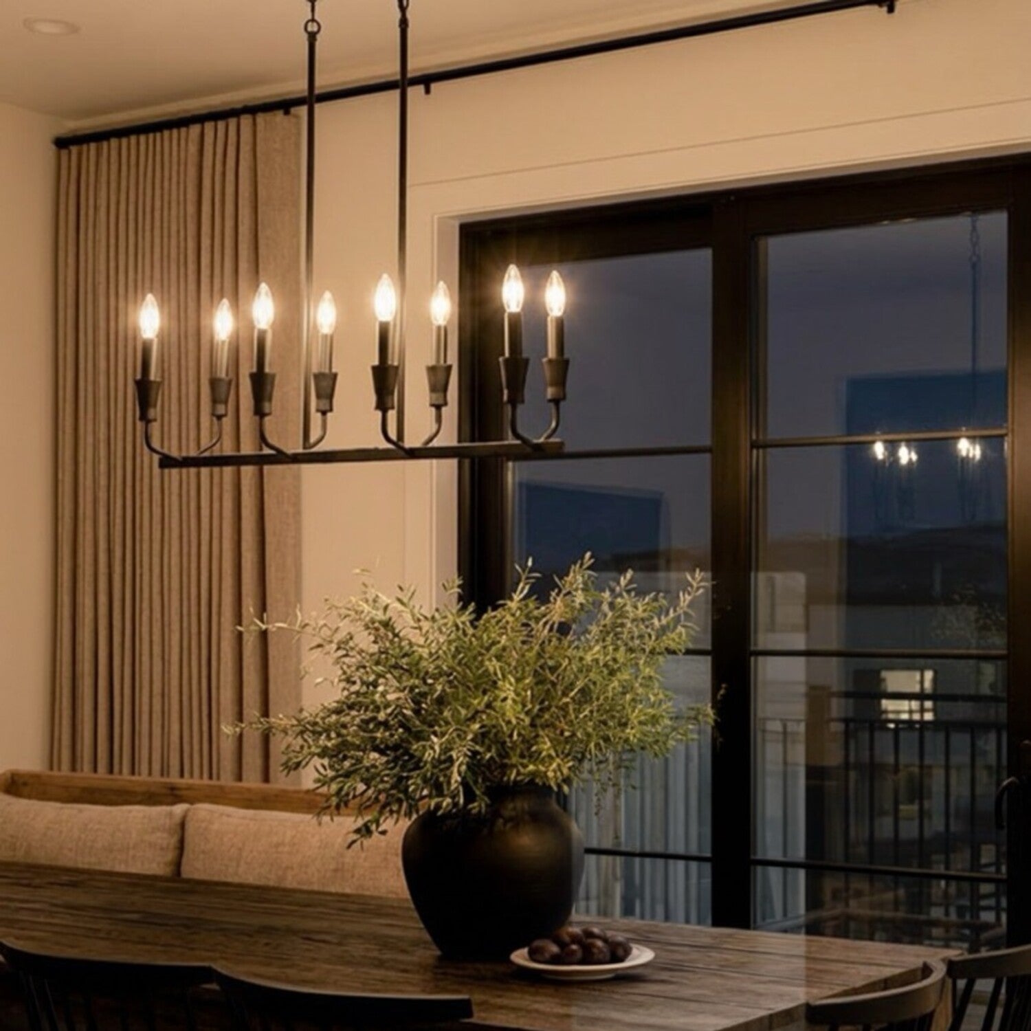 Dekota Black 8 Light Pendant