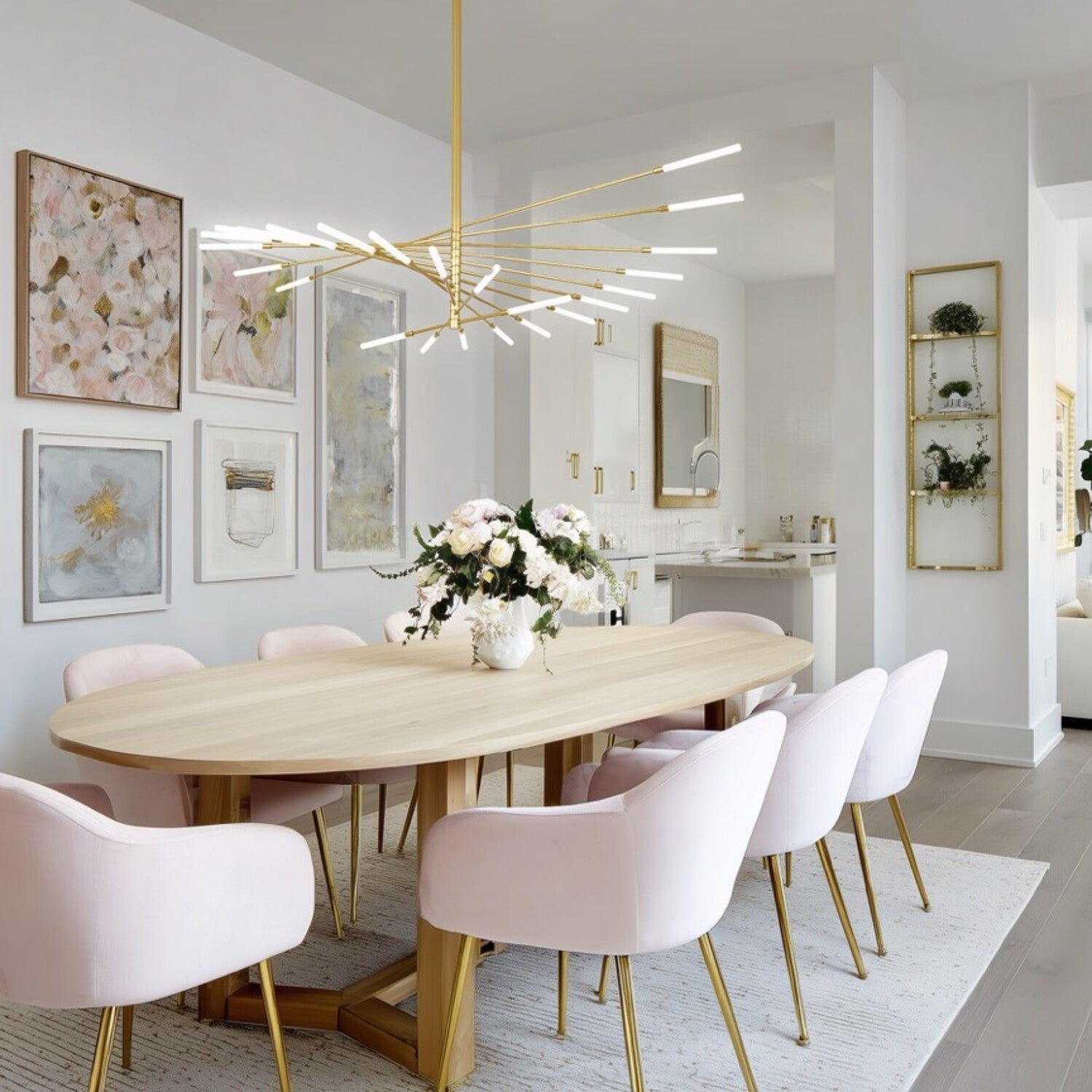 Voguing 50W Champagne Gold CCT LED Pendant