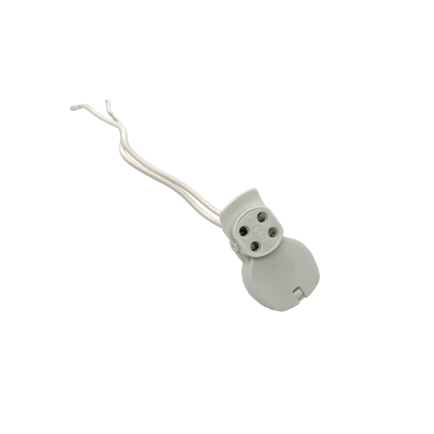 4-Pin Plastic Socket Lampholder for Circular Fluorescent Light Tubes with Pre-Wired Leads