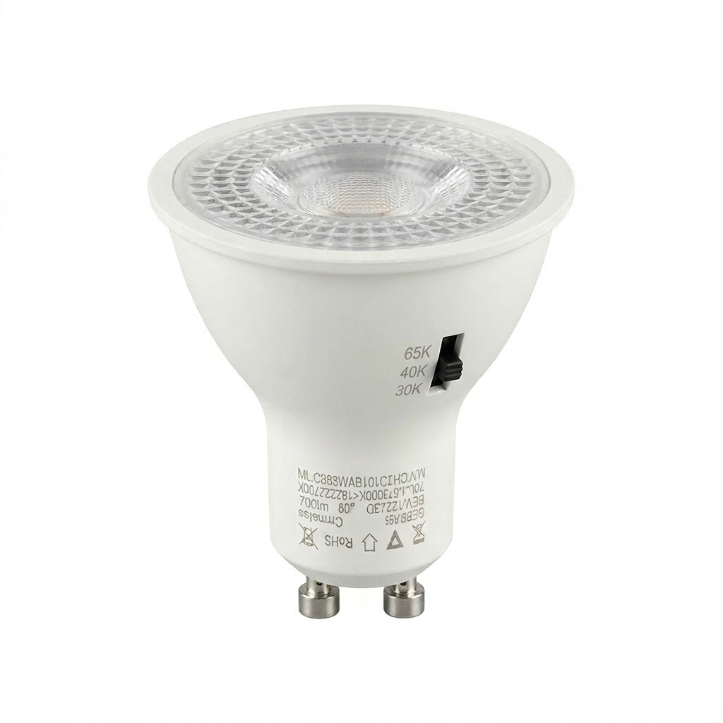 GU10 6.8W CCT Dimmable LED Globe with Colour Changing Switch