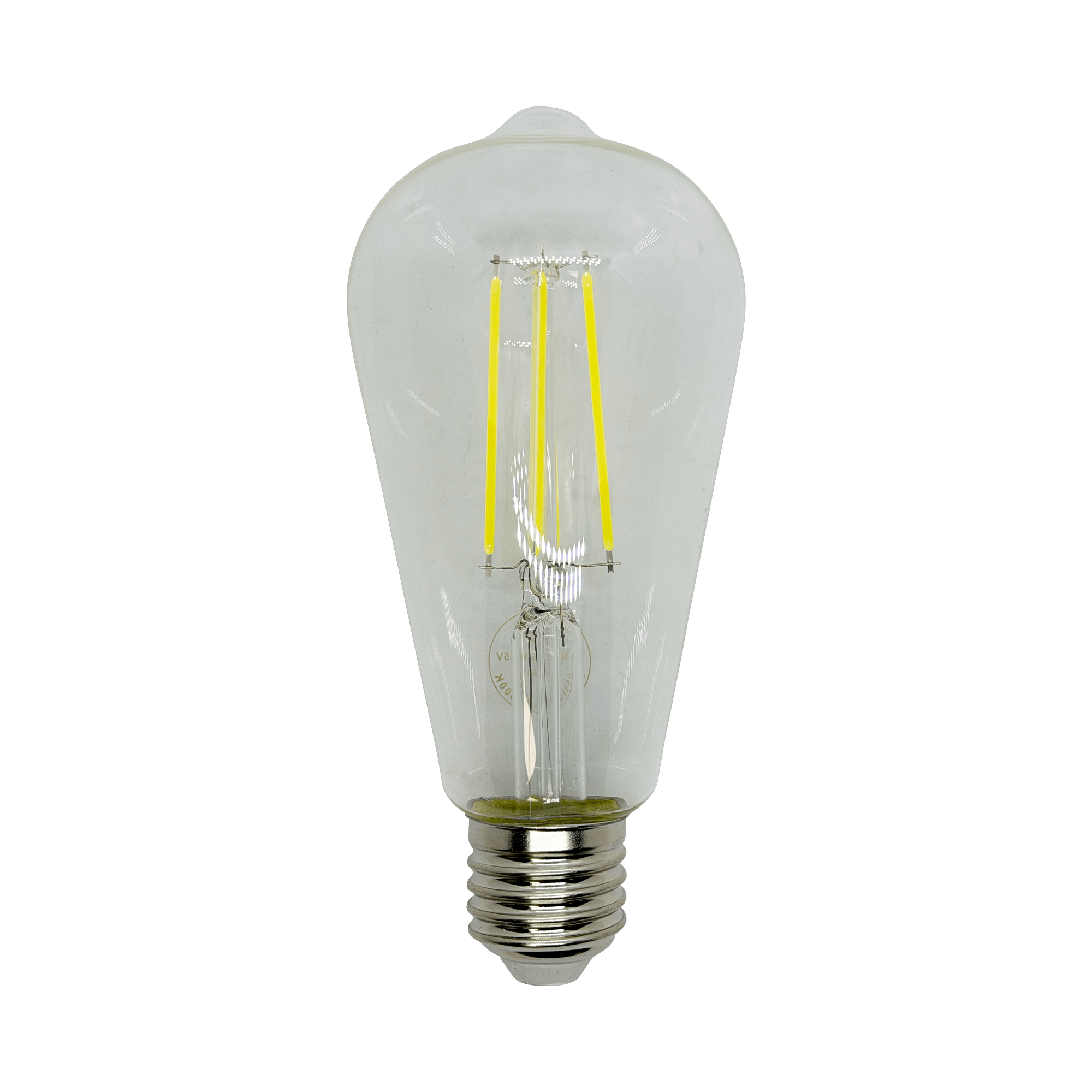 ST64 8W ES & E27 Clear Non-Dimmable Daylight Filament LED Globe