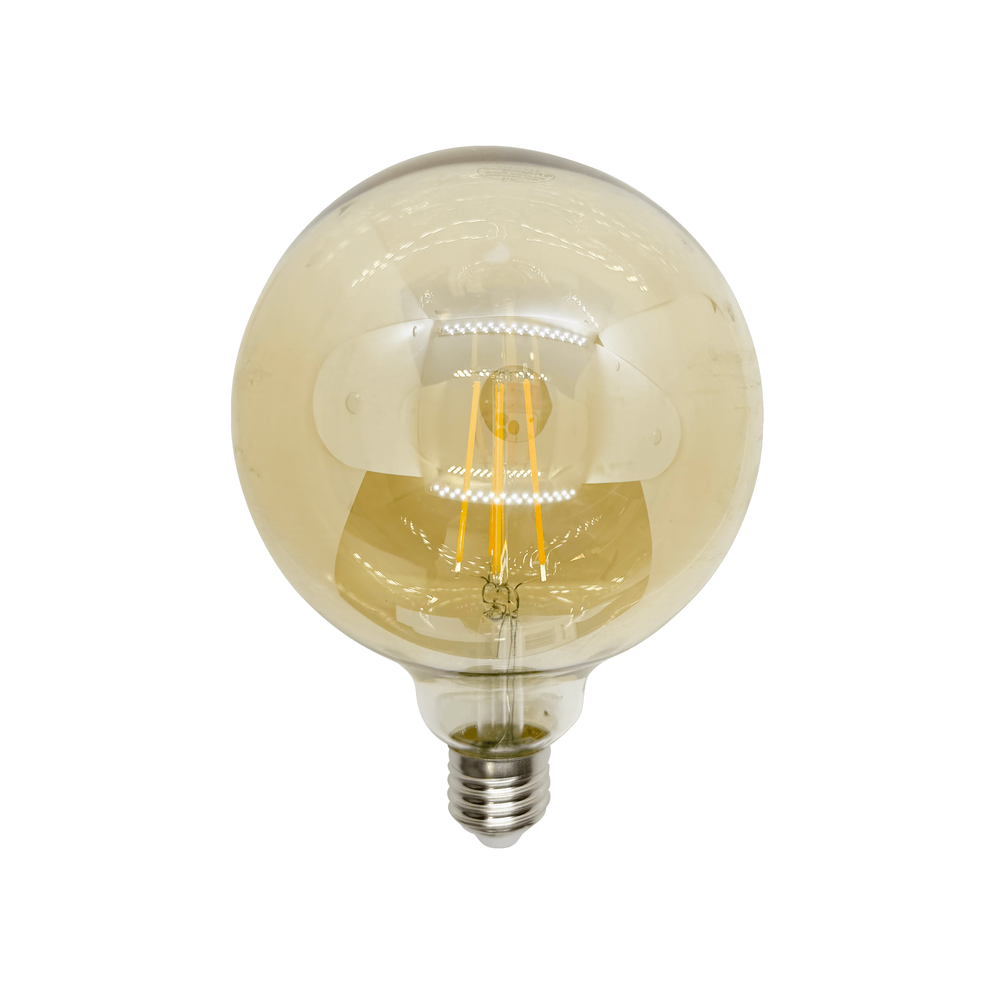 G125 6W ES & E27 Amber Warm White Non-Dimmable Filament LED Globe