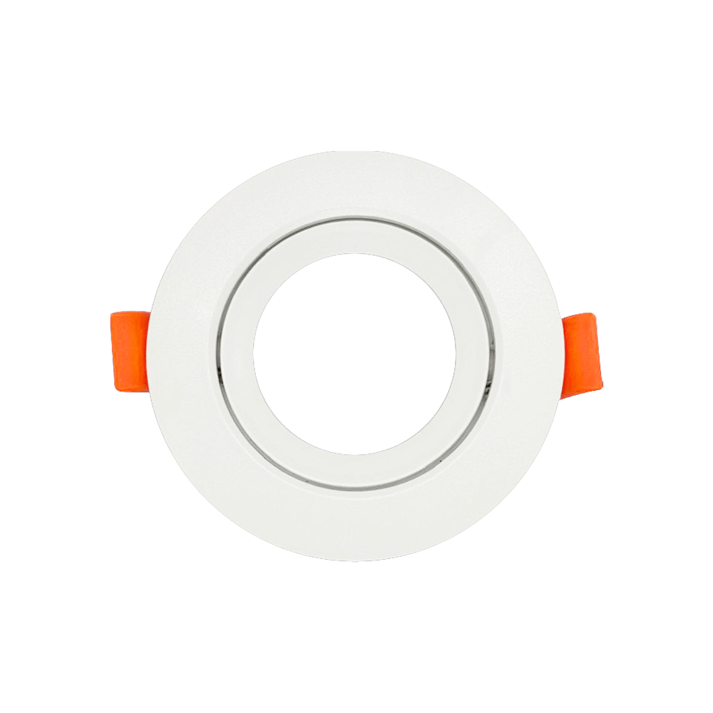 White Tilt Downlight Fitting Only with 65-85mm Cut Out (Excluding Lampholder)