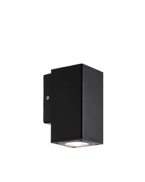 Argus Black Down Facing Square Outdoor Wall Light | IP65 | Zebbies