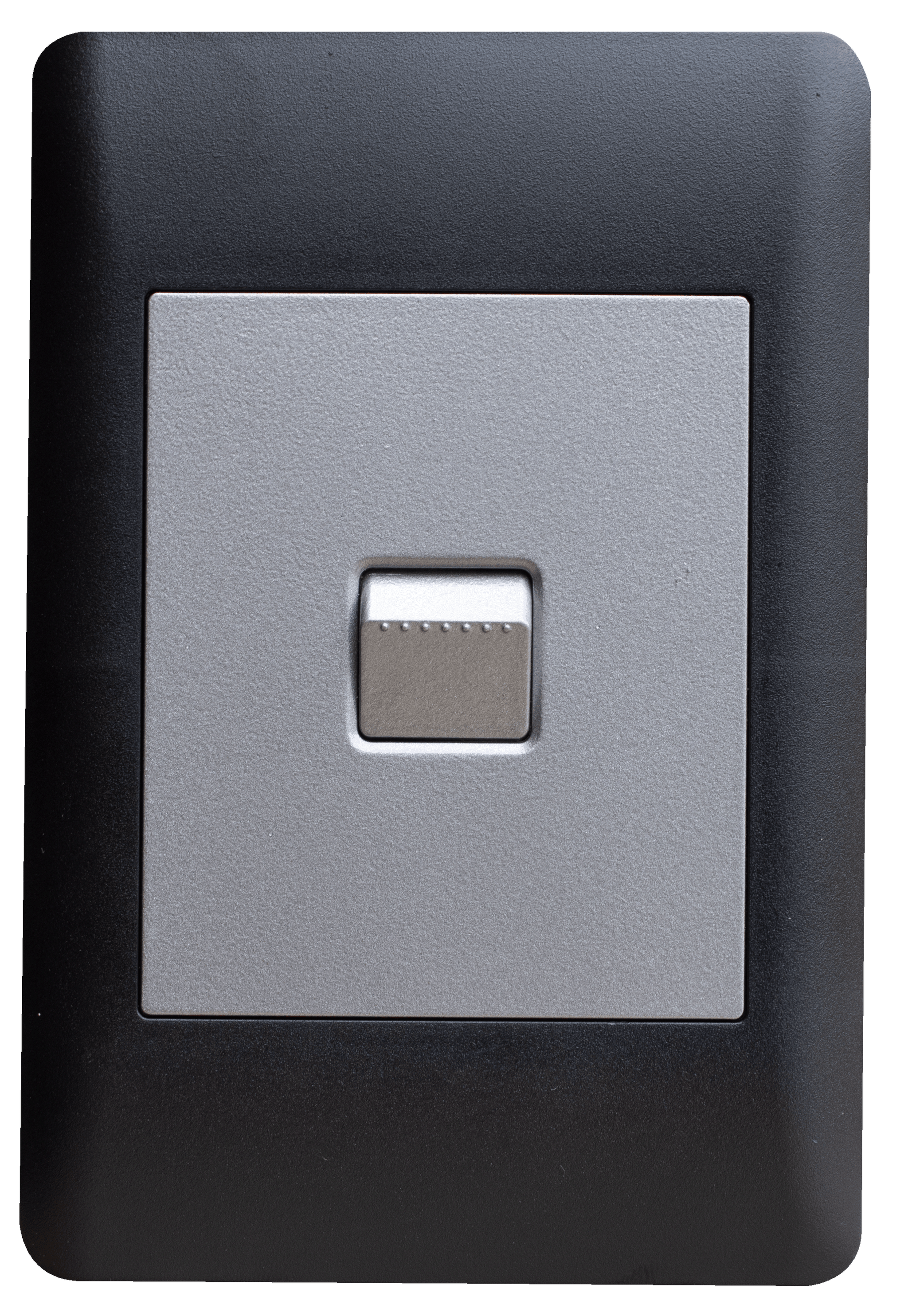 Apollo Titanium Black 4x2 1 Lever Switch | Single Light Switch | Zebbies