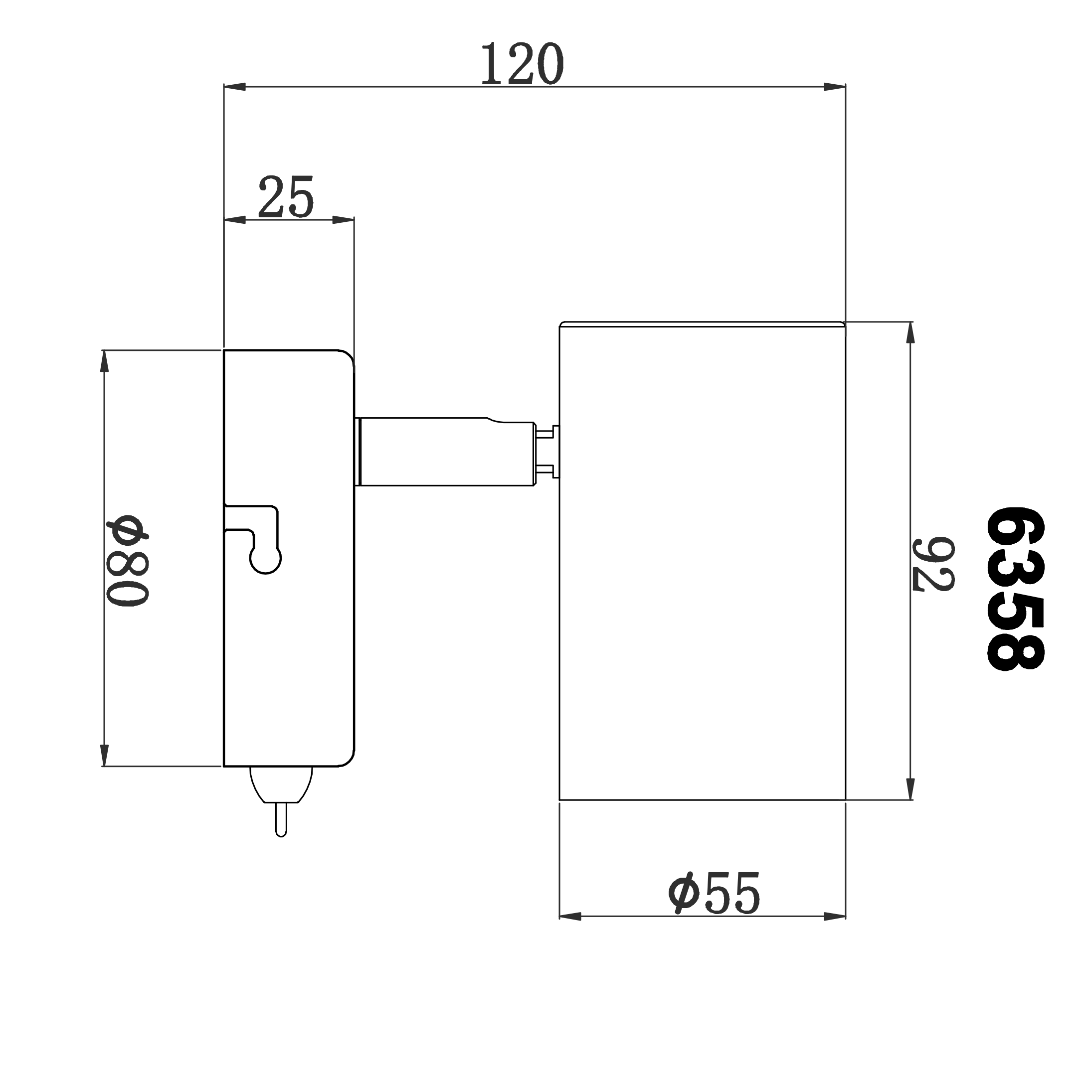 Harper Matte Silver 1 Light Spot Light with On/Off Switch