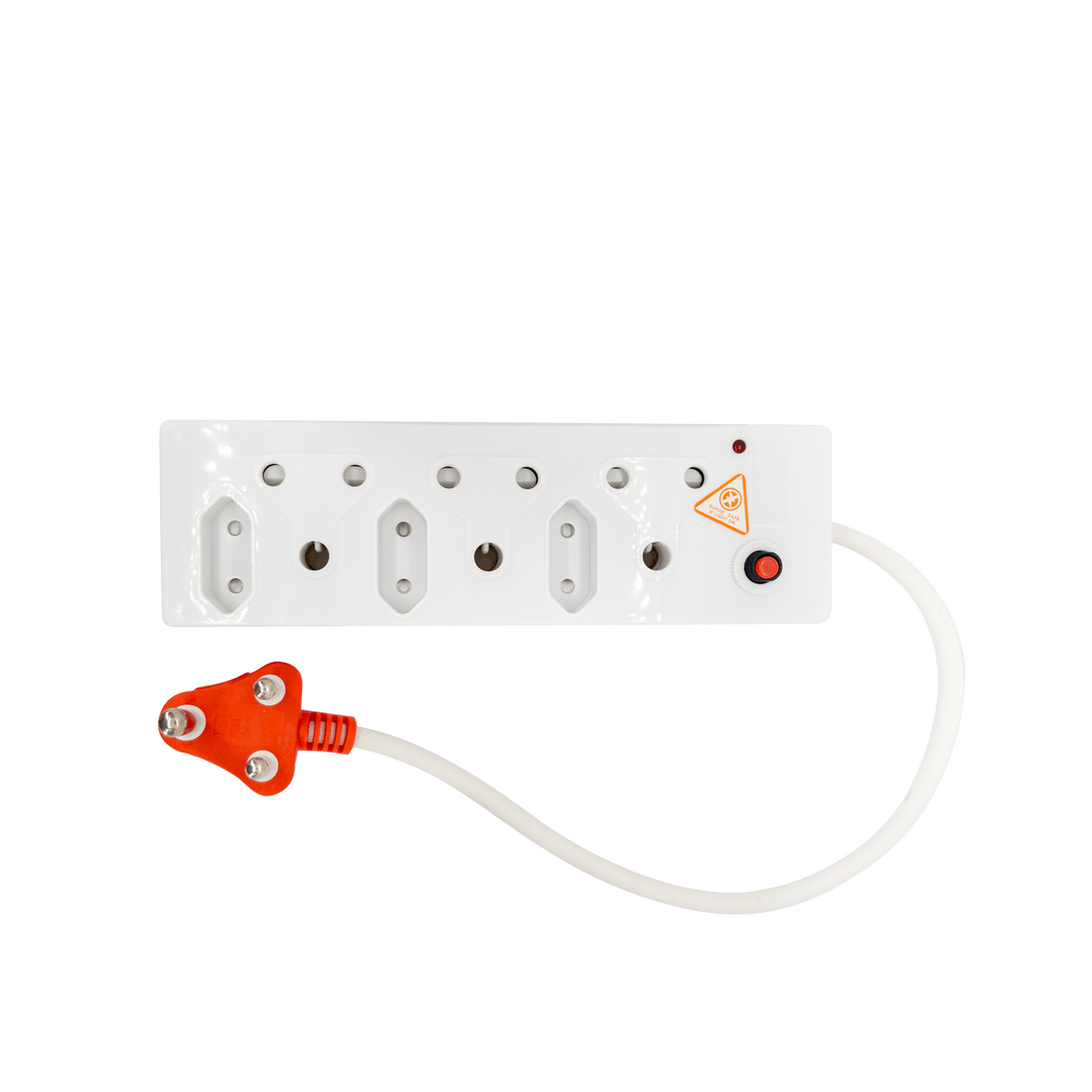 6 Way Multiplug with Surge Protection (3 x 16A, 3 x 2-Pin) | Zebbies
