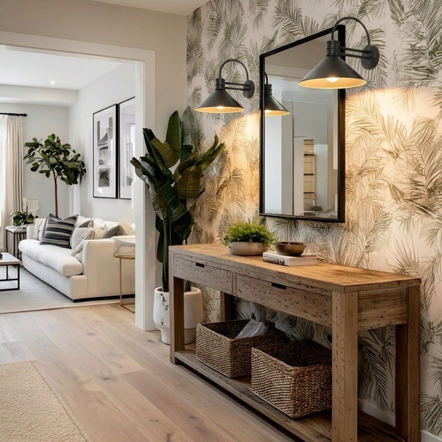 Orion Matte Black Wall Light with Gold Inner