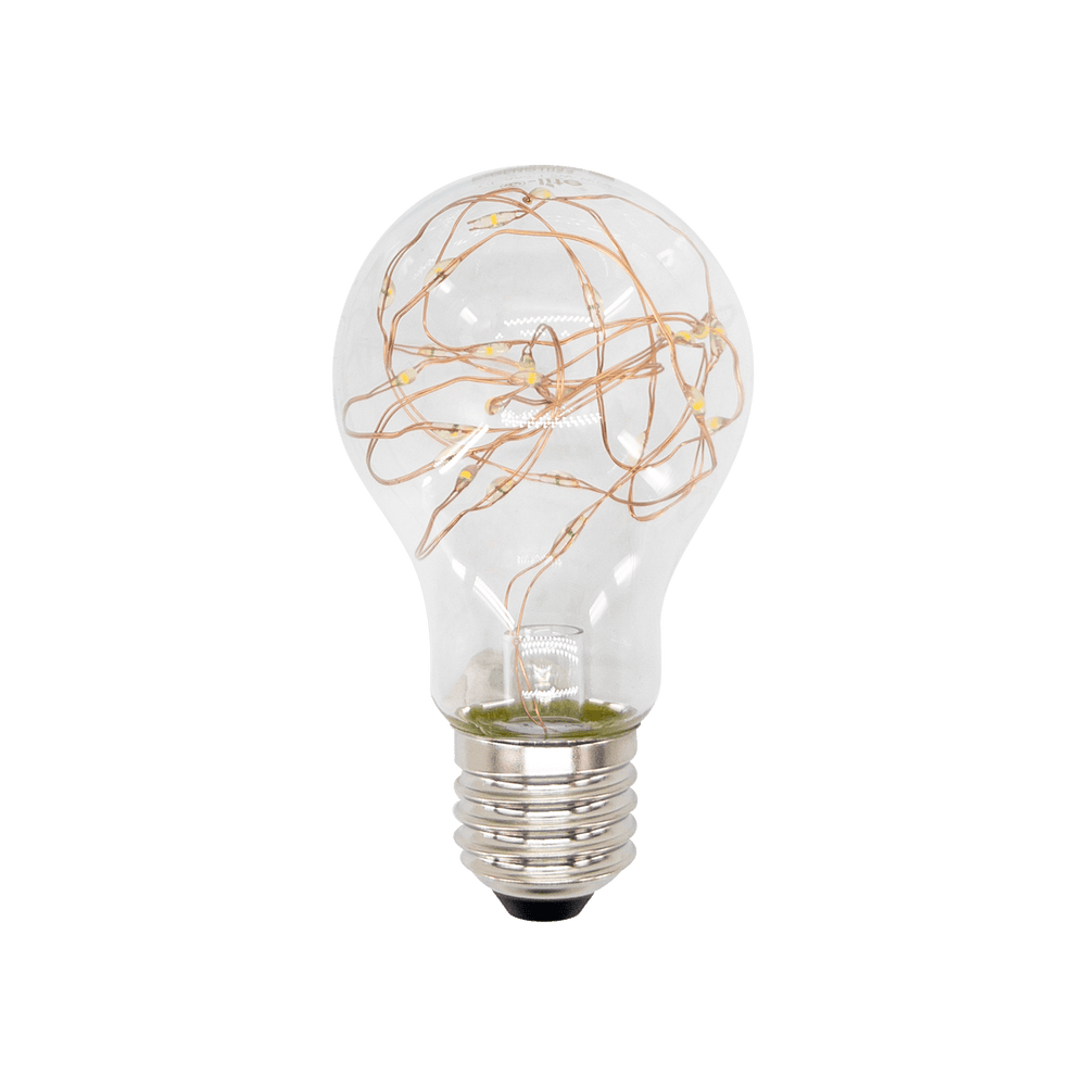 Blue Copper Wire LED Filament Globe | A60 1.2W E27 | Zebbies