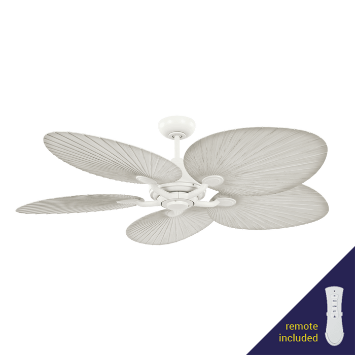 Alocasia 1320mm White AC Ceiling Fan with Remote | Zebbies