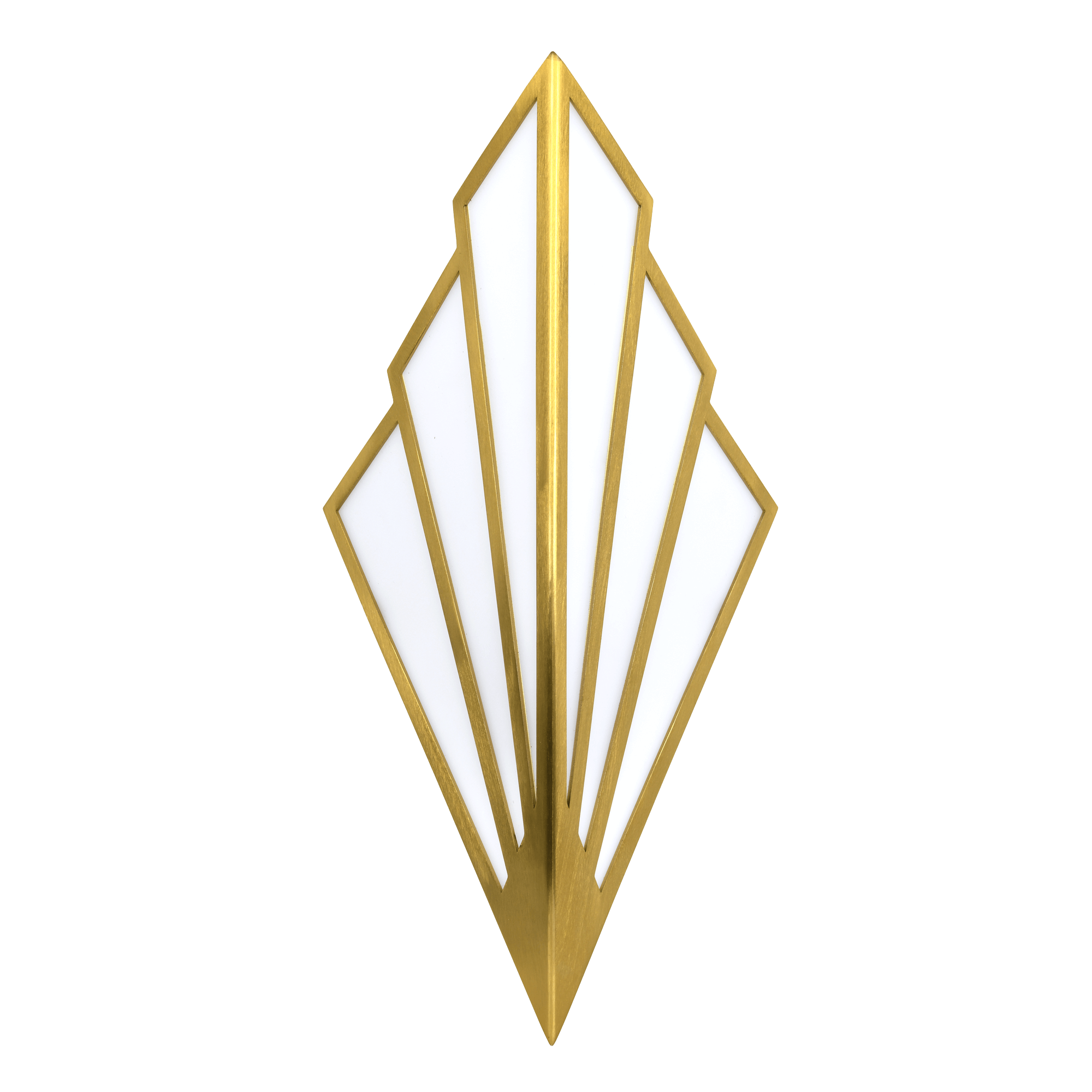 Decorative wall sconce with gold frame and white center