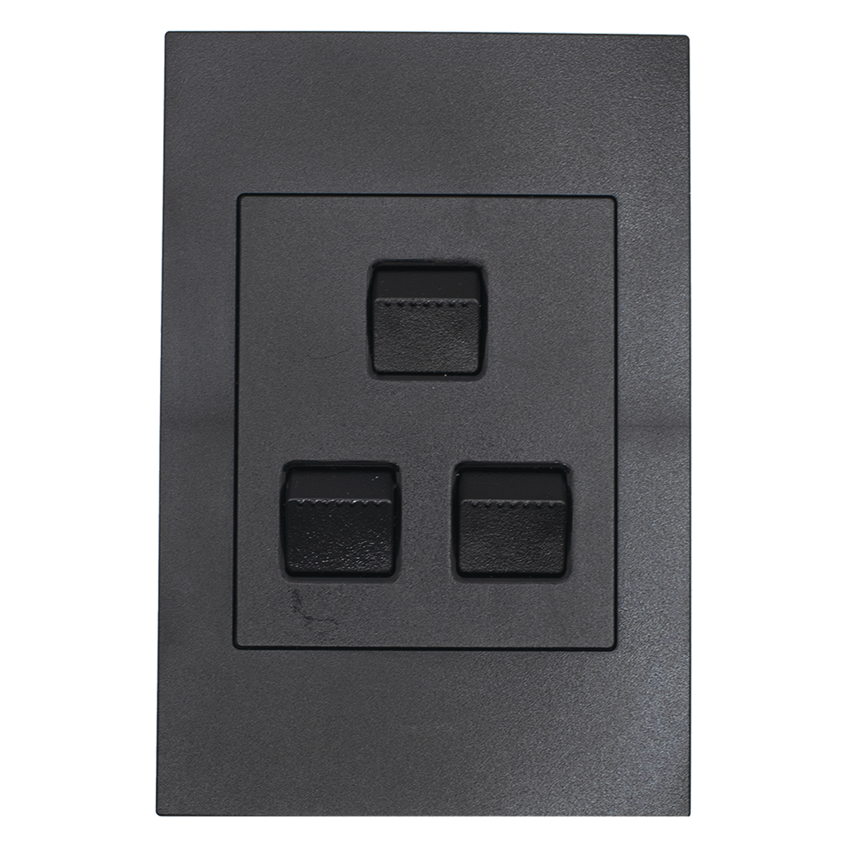 Apollo Shadow Black 1 Lever Dimmer & 2 Lever 1 Way Switch
