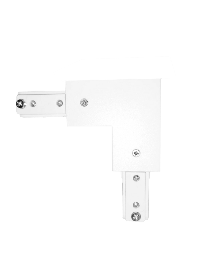 Ares White 3-Wire L-Connector | 90-Degree Track Joiner | Zebbies