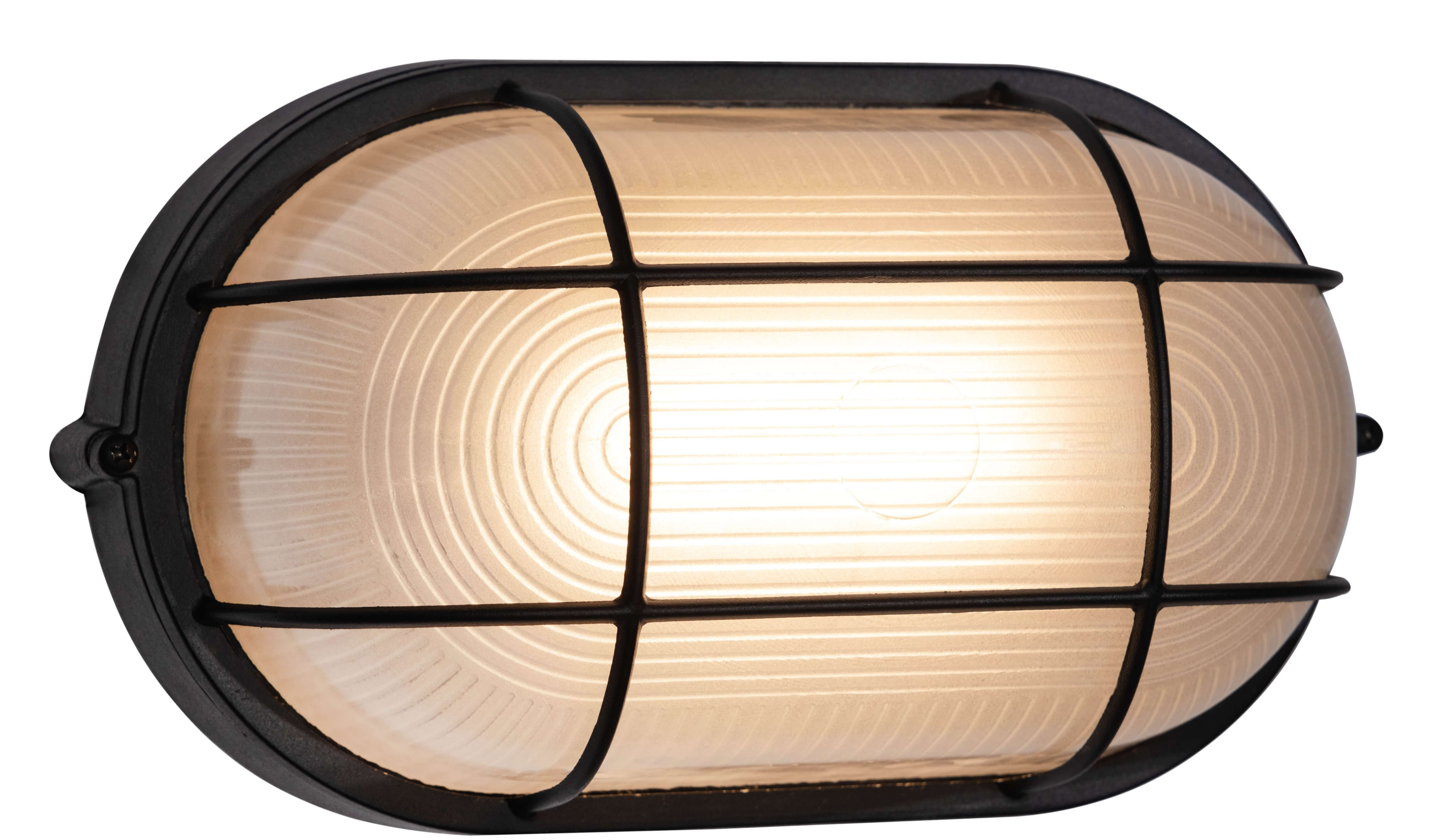 Black Small 210mm Oval Braai Light