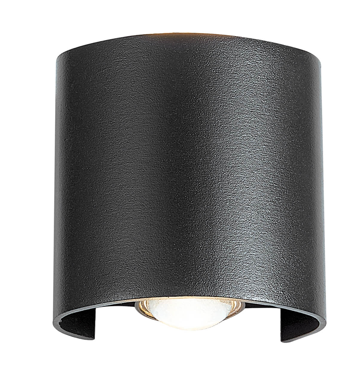 Black 2W LED Up and Down-Facing Outdoor Wall Light