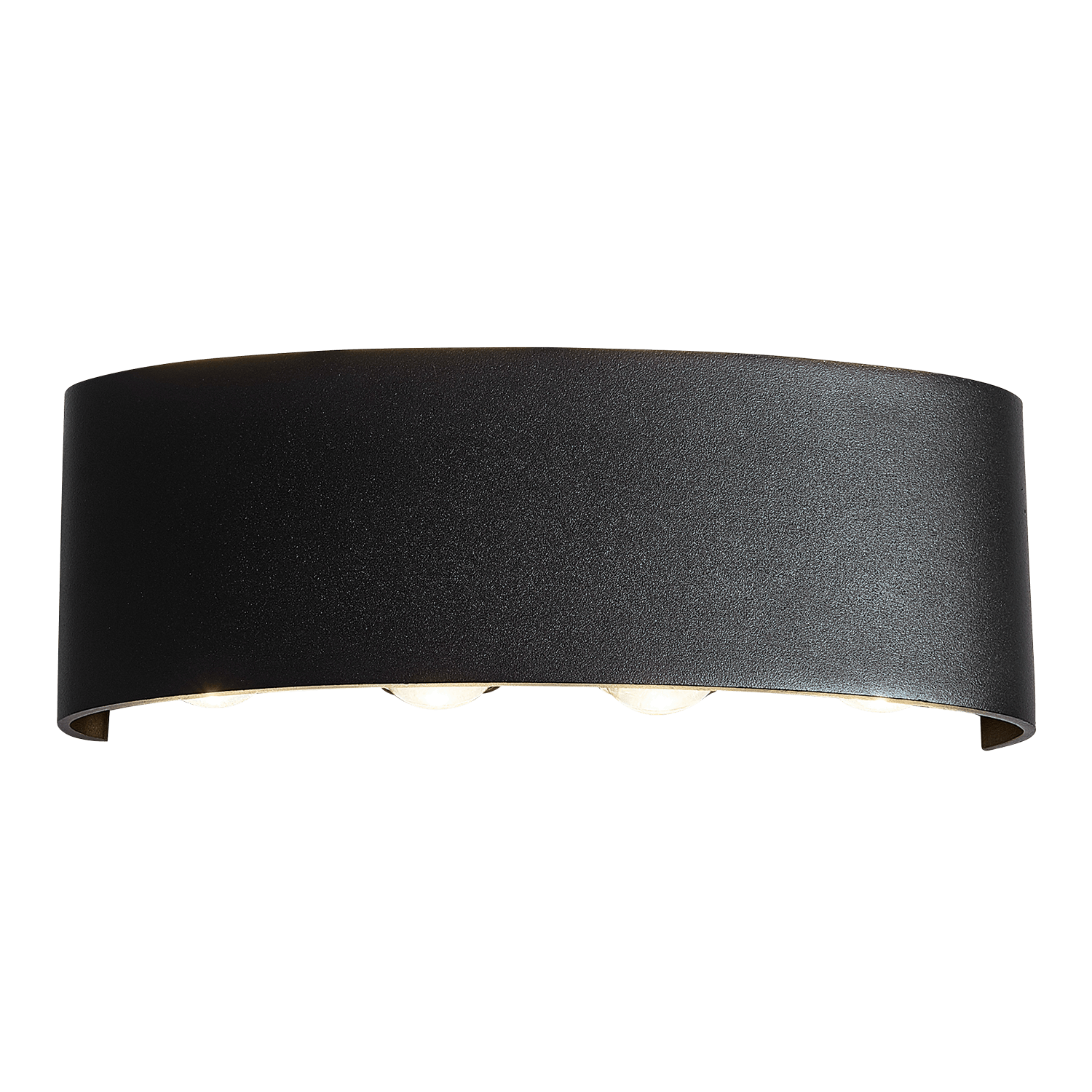 Black 8W Warm White LED Up and Down-Facing Outdoor Wall Light